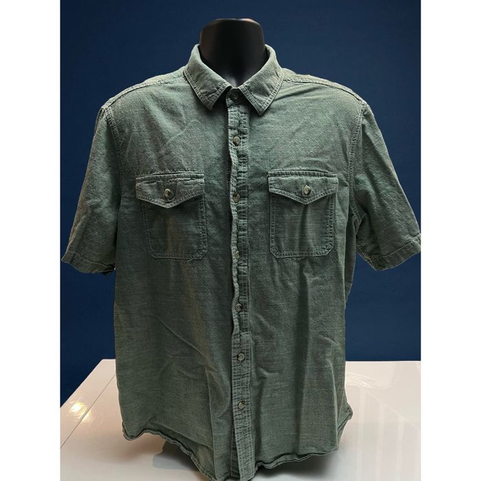 Woolrich John Rich & Bros. Woolrich Shirt Men's Green Button Down Short  Sleeve