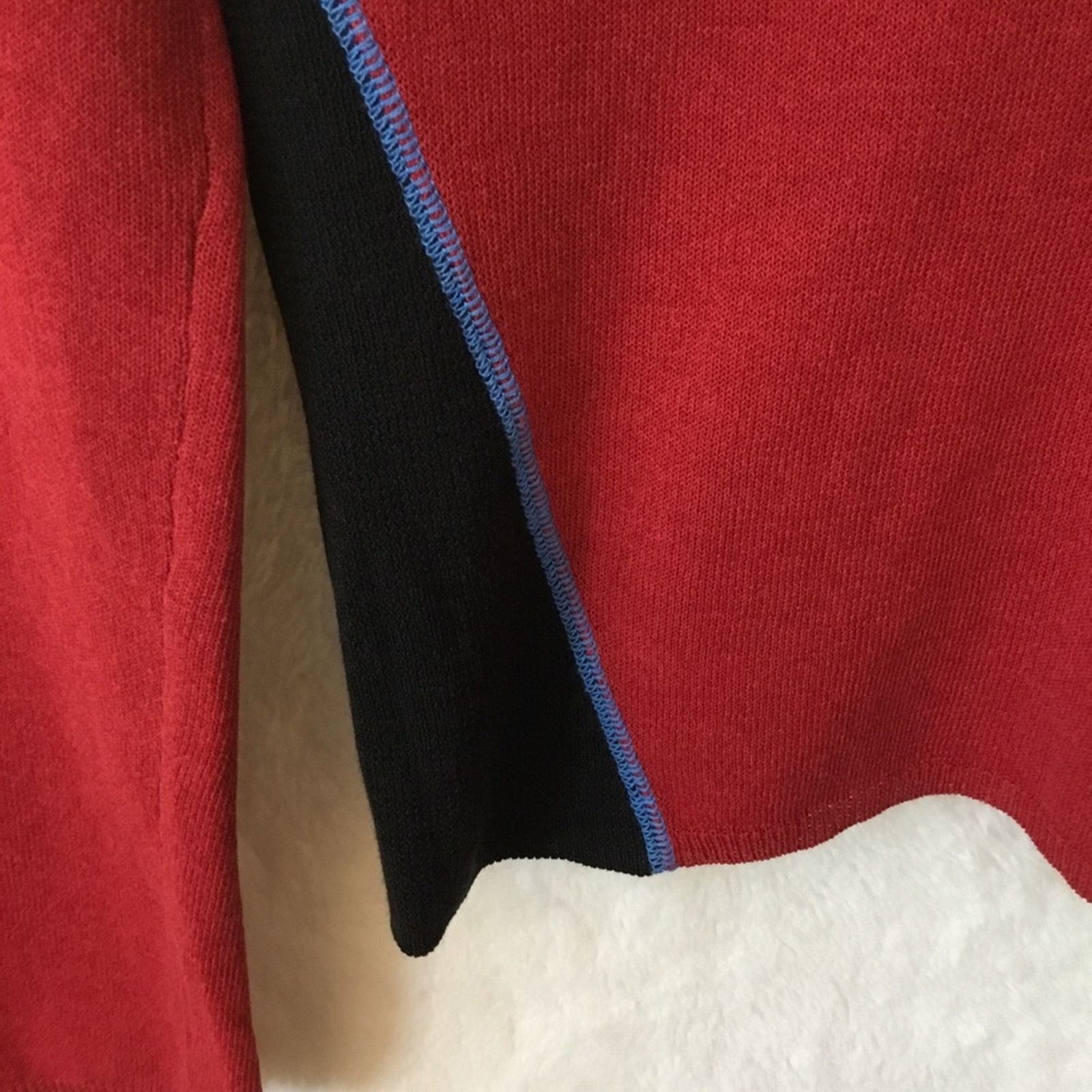 Armani Exchange Armani Exchange Red Color-blocked Sweater Size M / US 6-8 / IT 42-44 - 5 Thumbnail