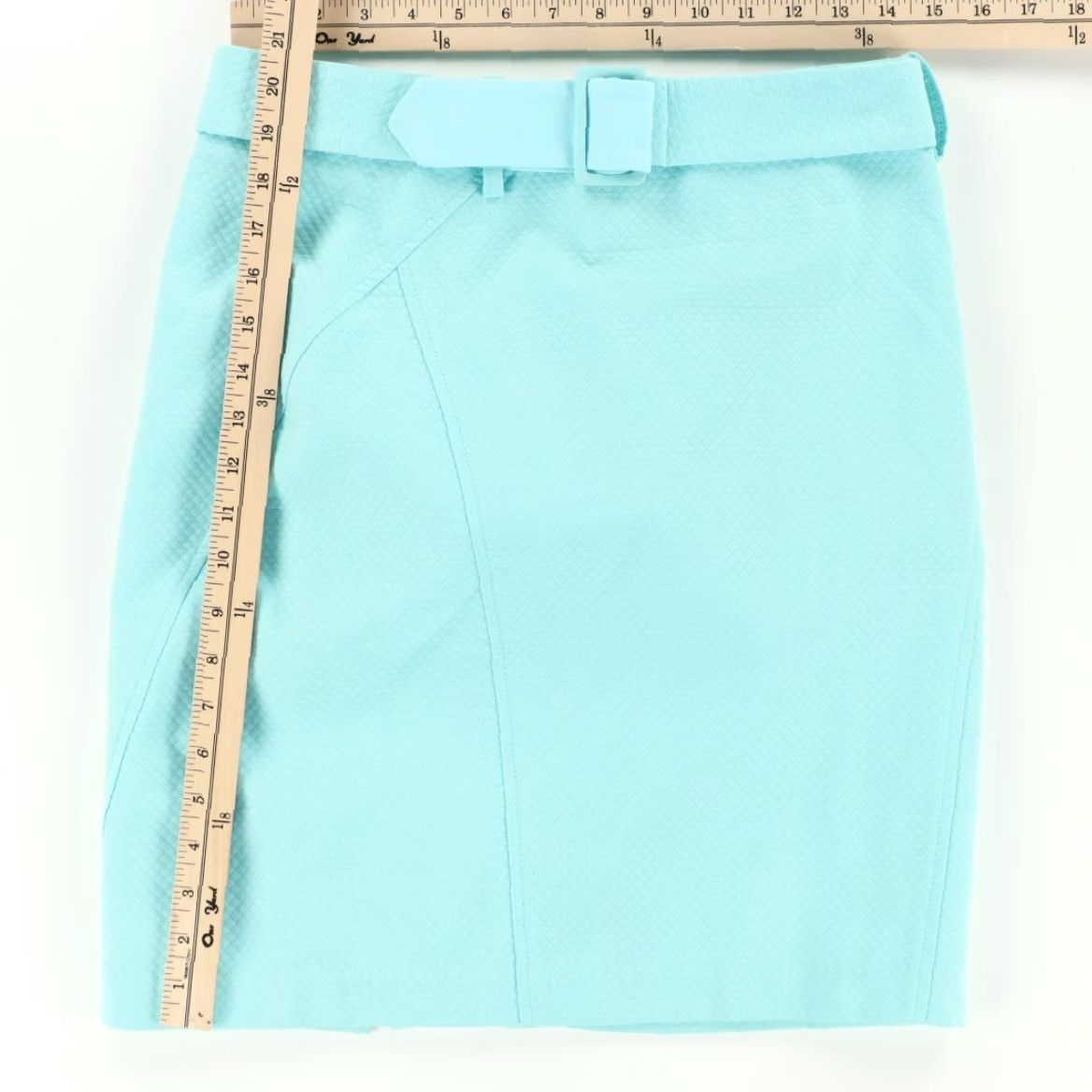 J.McLaughlin J. McLaughlin Pique Pencil Diamond Stitched Knit Skirt Women's 6 Seafoam Casual Cotton Blend Knit Regular fit Size 28" / US 6 / IT 42 - 3 Thumbnail