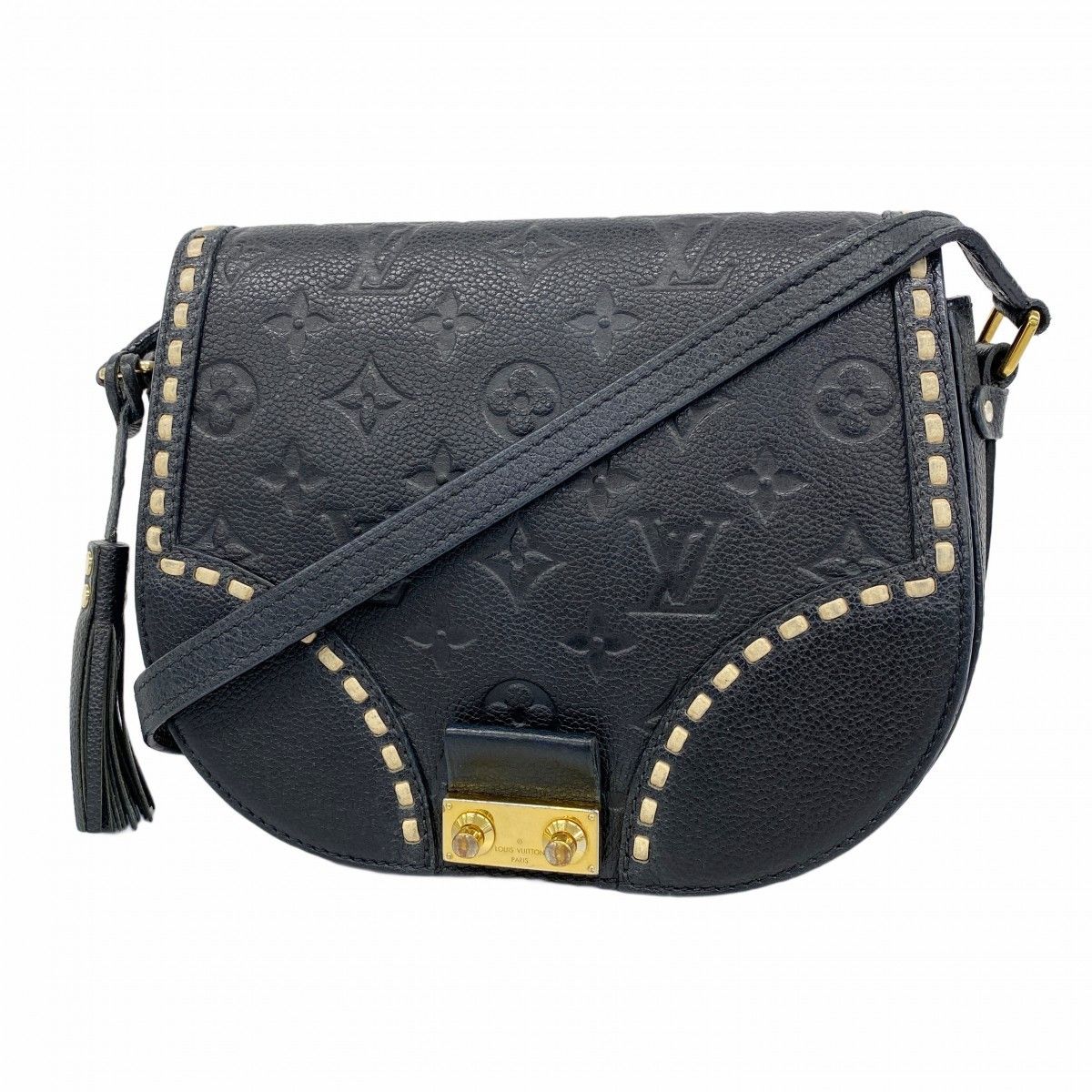 Louis Vuitton Shoulder Bag Monogram Empreinte Juno M43143 Noir Ladies, Women's