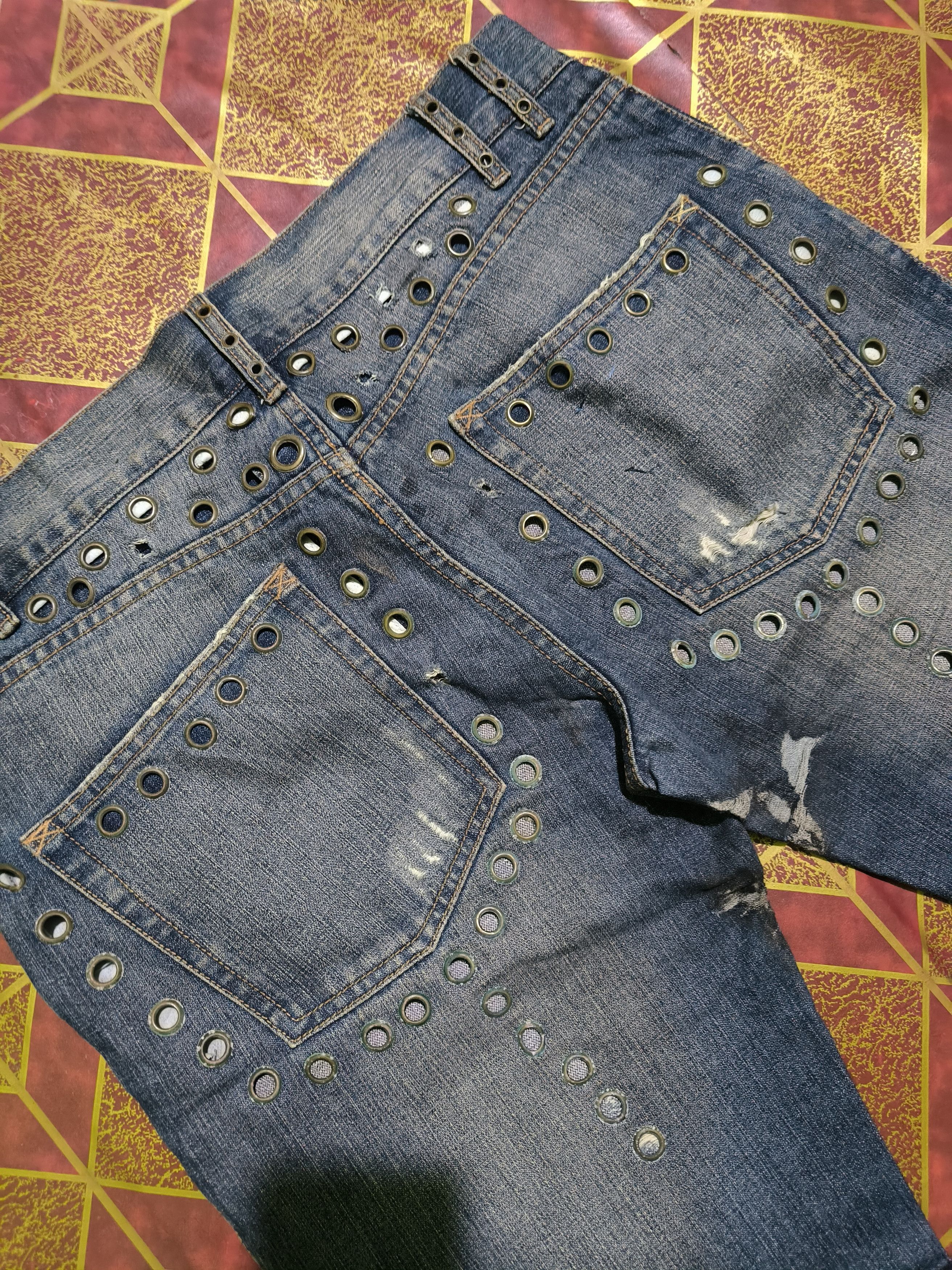Dolce & Gabbana Dolce & Gabbana Eyelet Distressed Denim Size US 38 / EU 54 - 10 Thumbnail