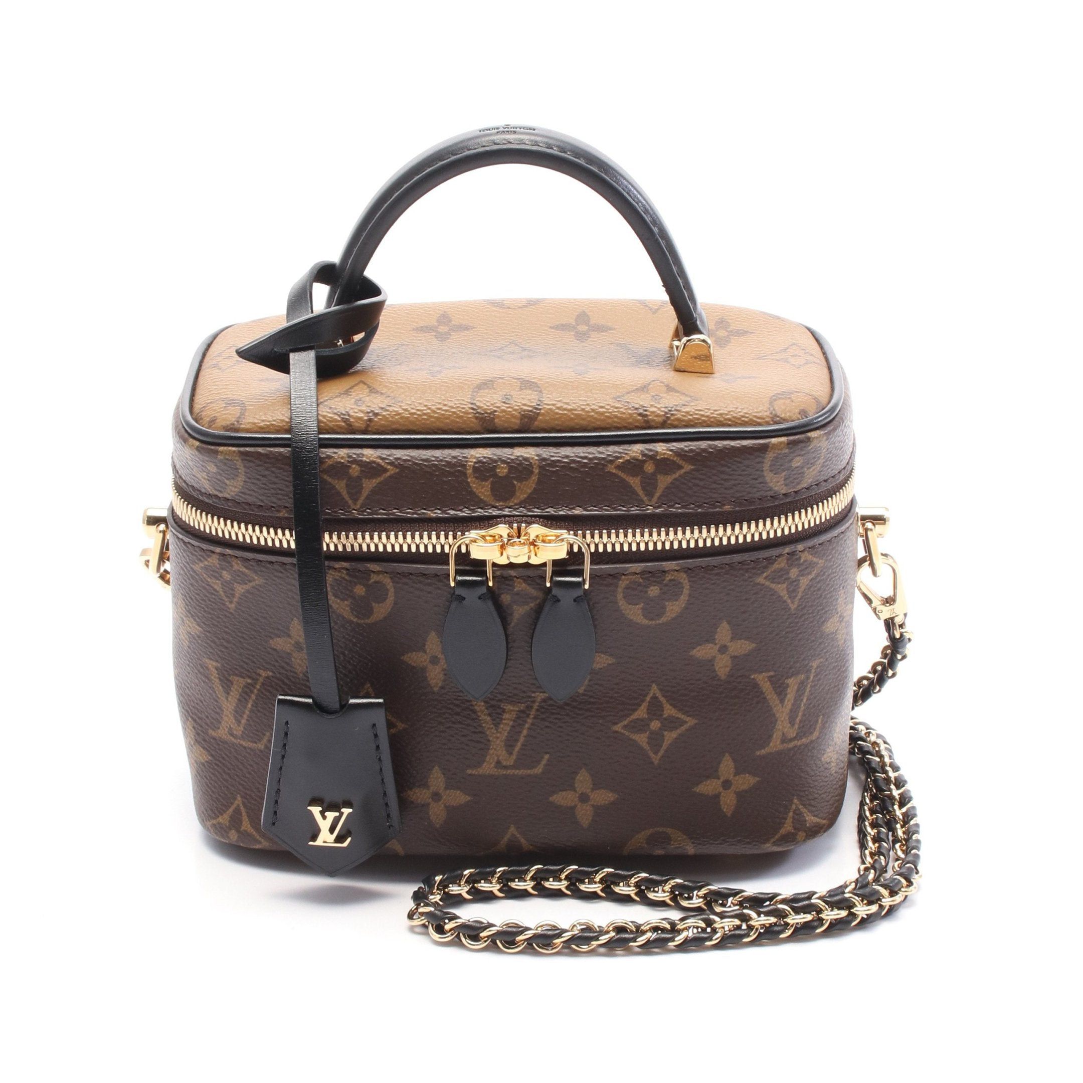 Louis Vuitton Louis Vuitton Vanity Nv Pm Monogram Reverse Handbag Bag Leather Brown Black Size ONE SIZE - 1 Thumbnail
