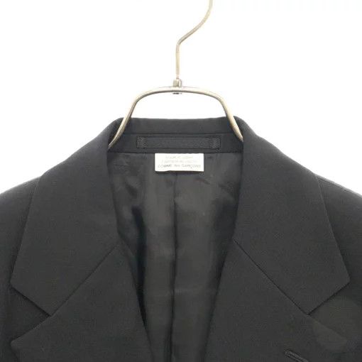 Comme des Garcons Homme Plus Jacket Wool Tailored 2 Button Flap Pocket Plain Black Size US XS / EU 42 / 0 - 3 Thumbnail