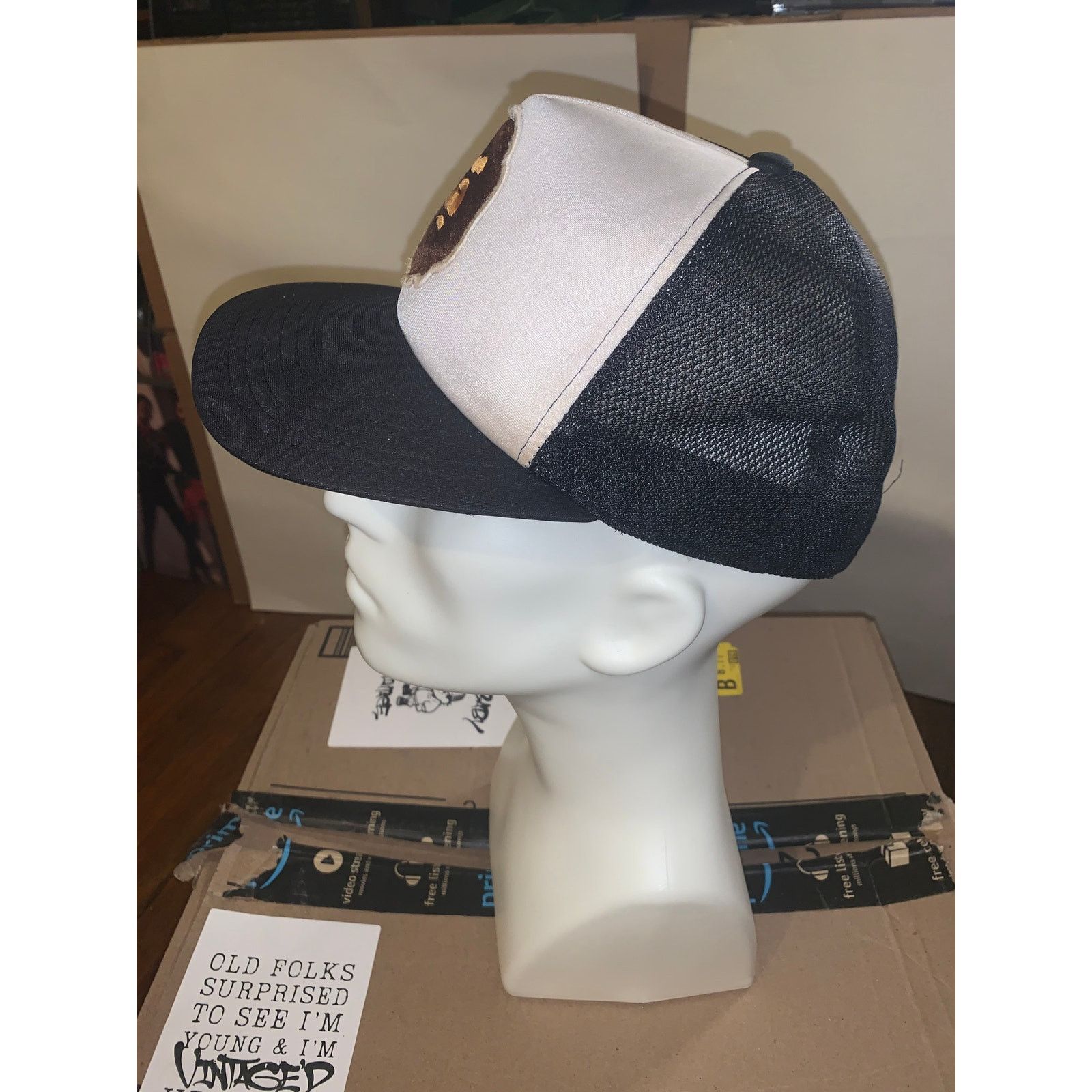 Bape × Vintage Vtg BAPE Ape Head Trucker Hat White Black NIGO Era Japan Cap Size ONE SIZE - 2 Thumbnail