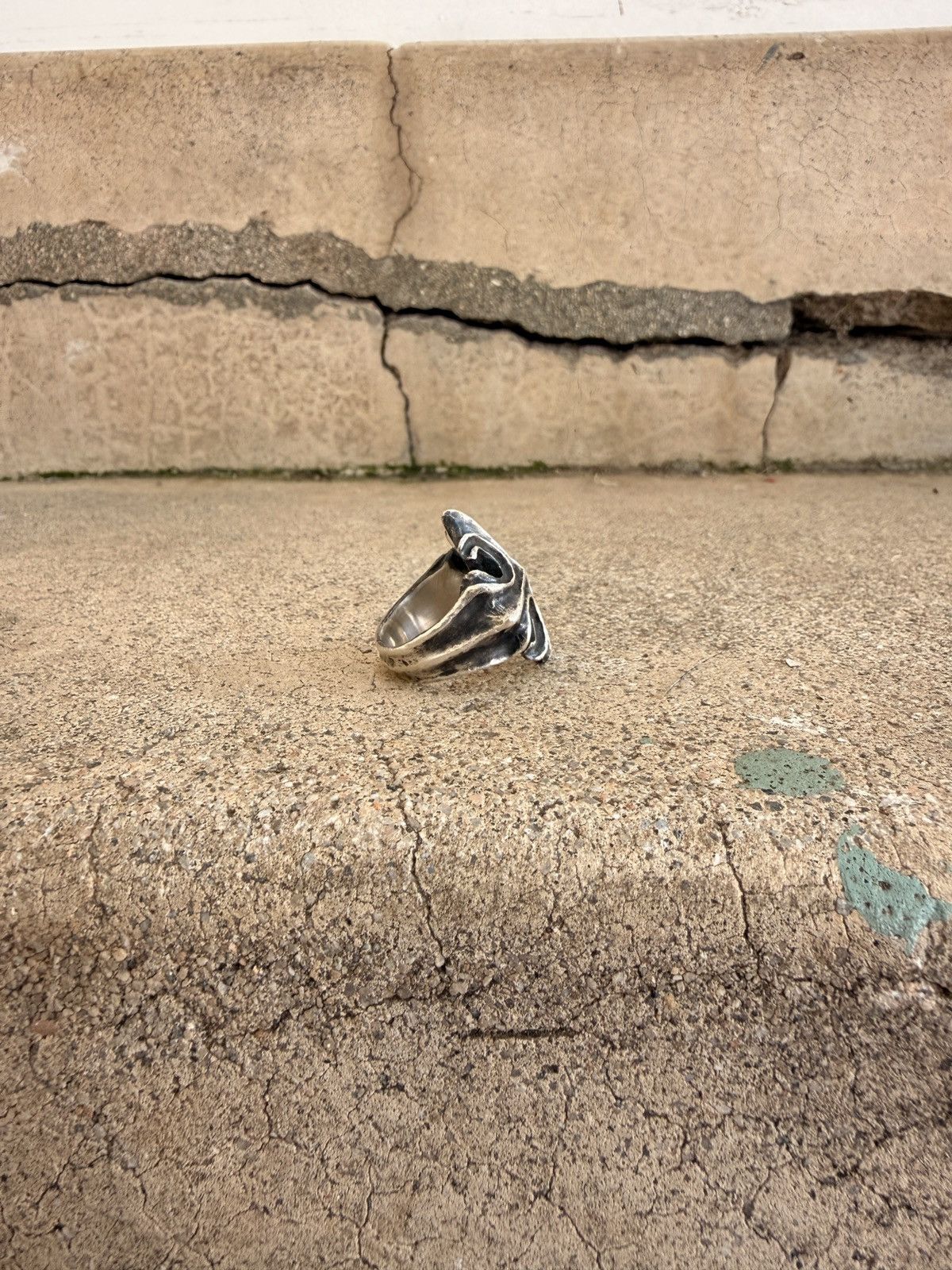 Sterling Silver Into The Fire - Gothic Cross Pinky Ring Size ONE SIZE - 4 Thumbnail