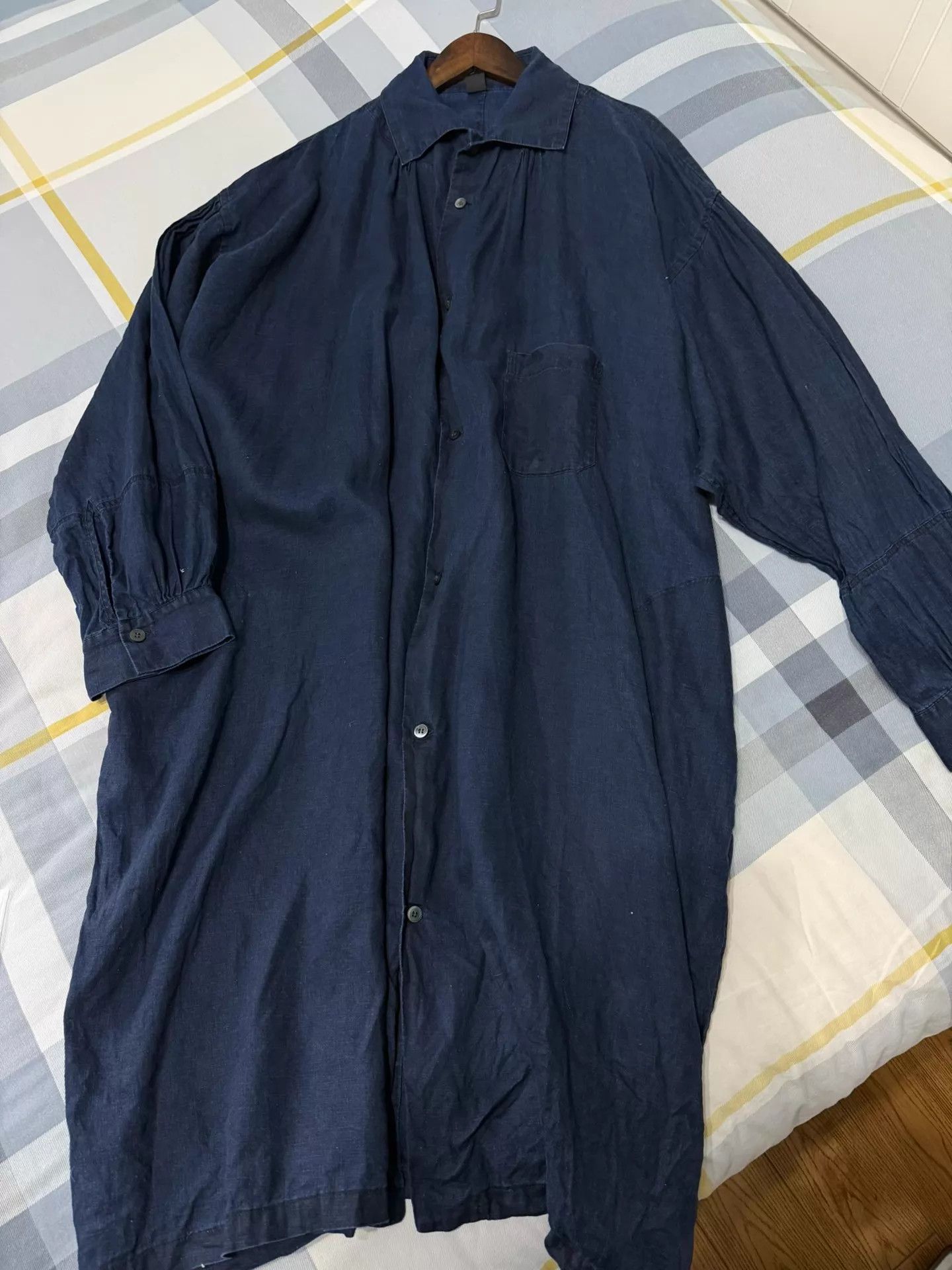 Yohji Yamamoto Y's Denim Knee-Length Shirt Dress/Jacket 9/10 Auth Size XS / US 0-2 / IT 36-38 - 2 Thumbnail