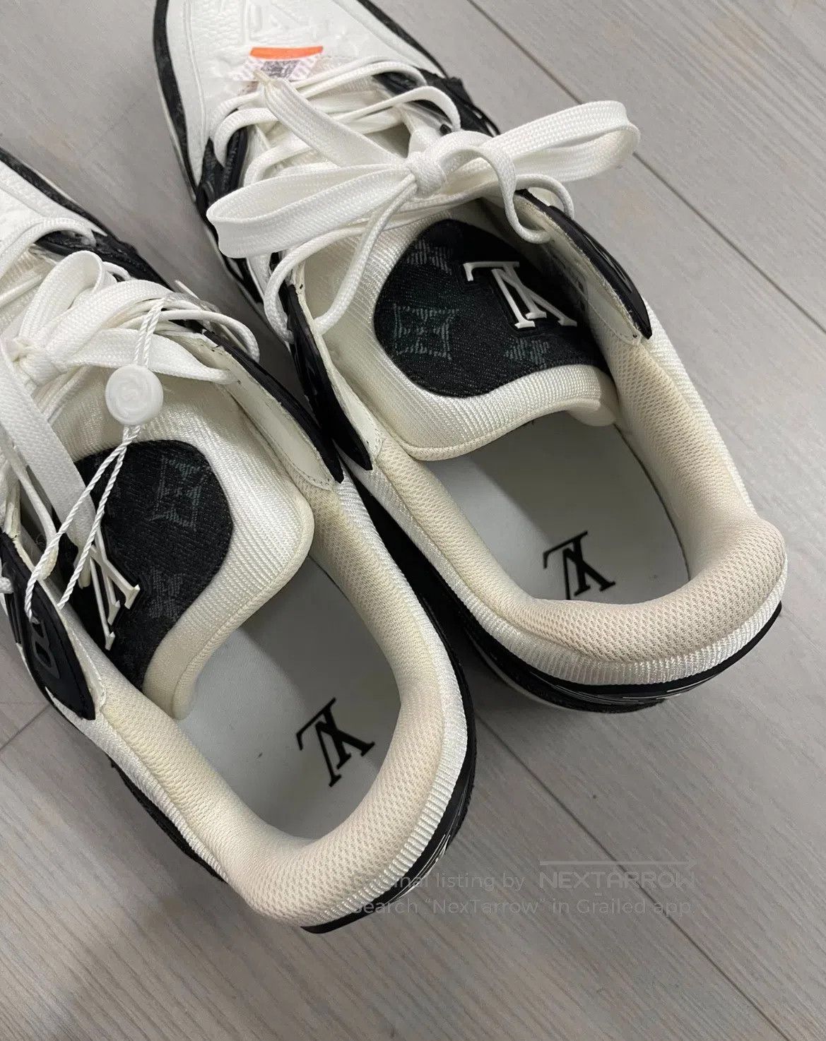 Louis Vuitton Louis Vuitton Black and white denim low-top board shoes| Size US 9 / EU 42 - 2 Thumbnail