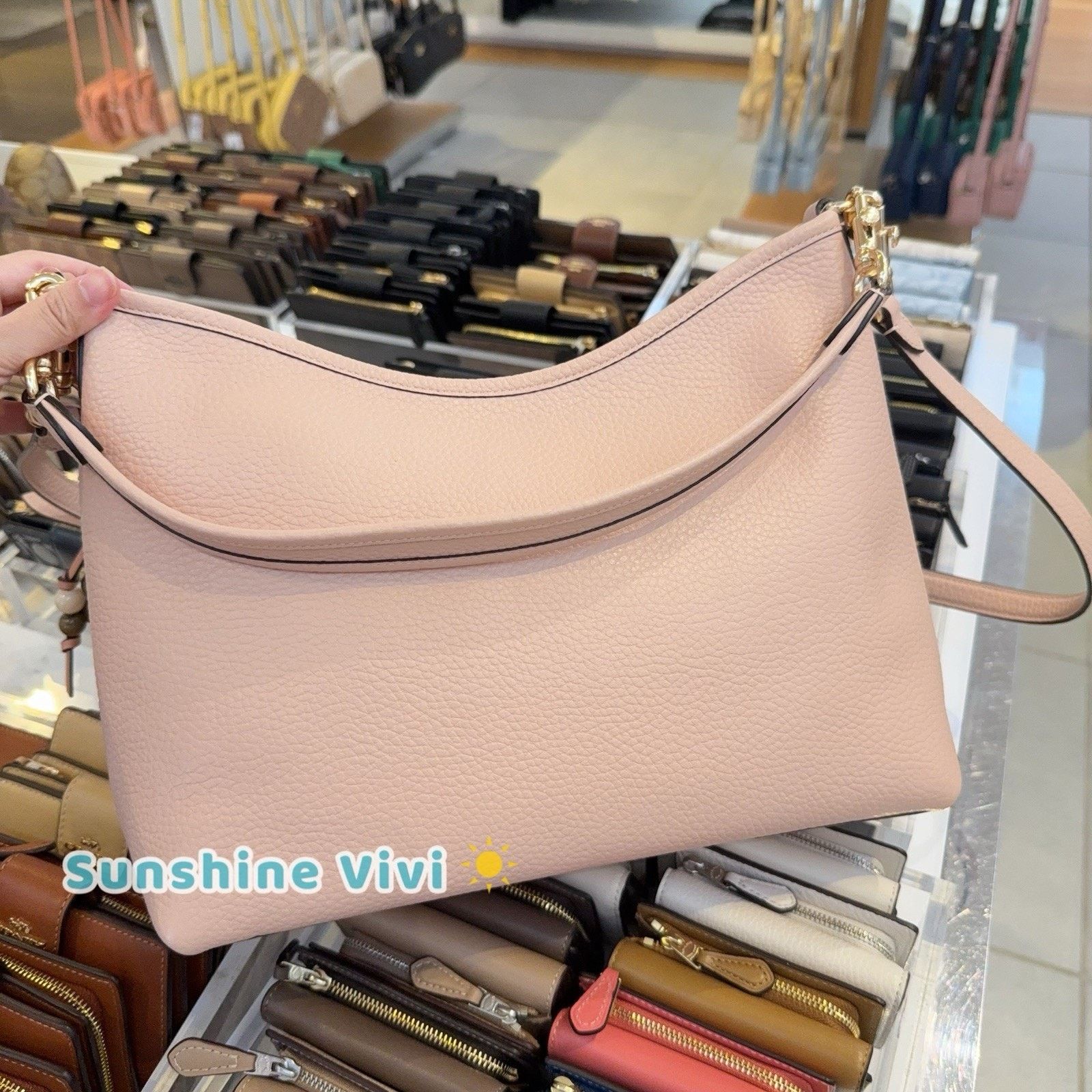 Coach NWT Coach Laurel Shoulder Bag Shell Charm CBH81 Cream/Tan Size ONE SIZE - 3 Thumbnail
