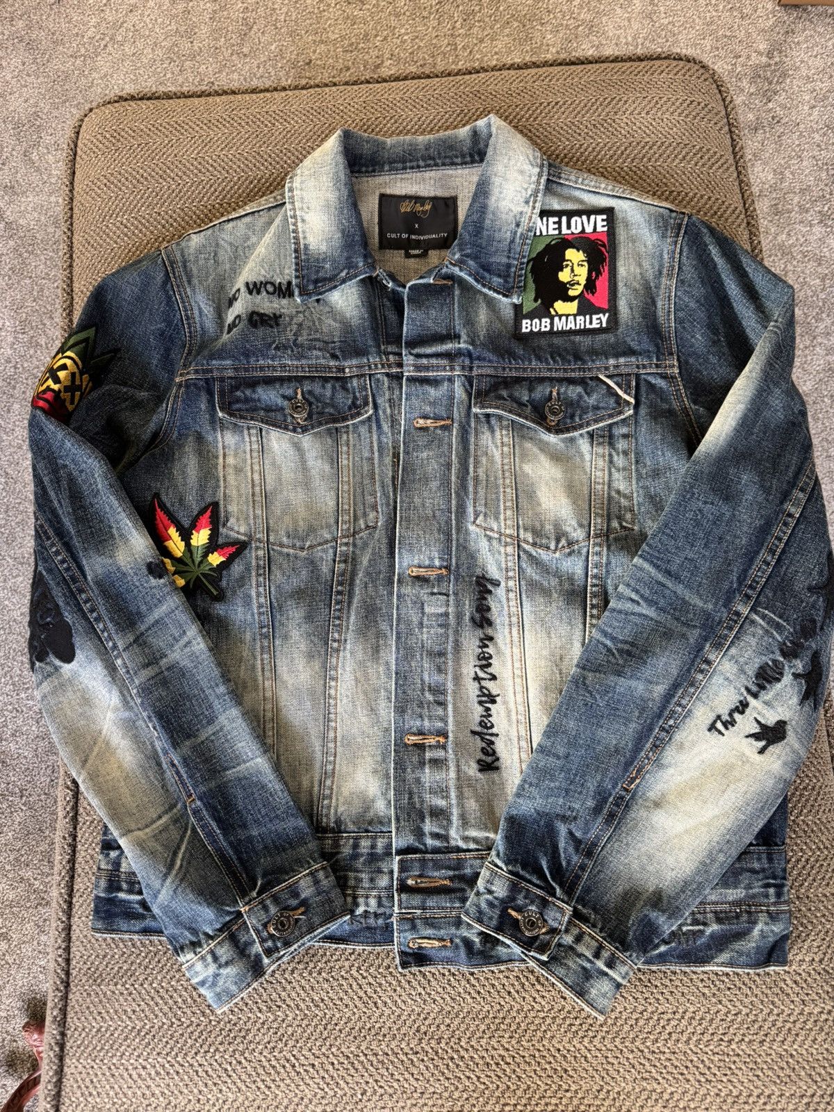 Cult of Individuality Bob Marley Jean Jacket Sz XL