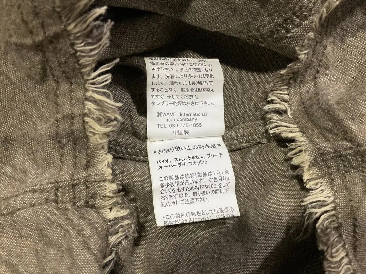 Japanese Brand ♟️ Sick Y2K Natural Vintage G.O.A. Frayed Shirt Size US S / EU 44-46 / 1 - 8 Thumbnail