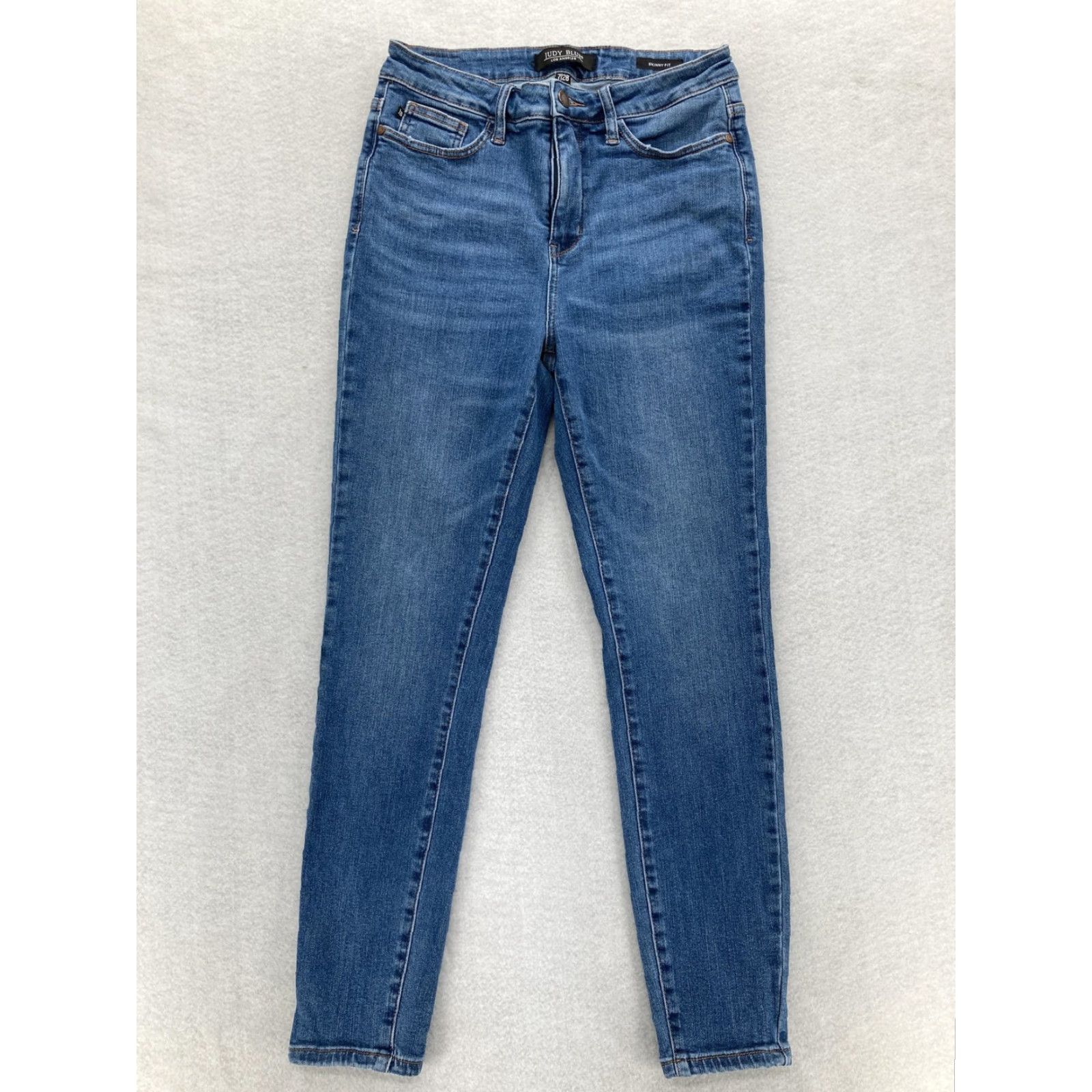 Denime Judy Blue Jeans Womens 7/28 Skinny Fit Blue Medium Wash Stretch Denim Preppy Size 28" / US 6 / IT 42 - 2 Thumbnail
