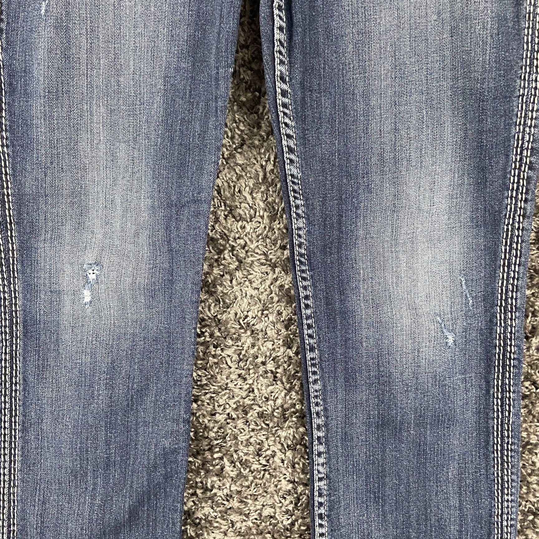 Silver Jeans Co. Silver Jeans Capri Jeans Women W29 Distressed Heavy Stitch Blue Womens Size 29" - 5 Thumbnail