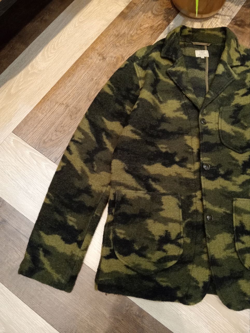 Japanese Brand GREEN LABEL RELAXING JAPAN HAIR CAMOUFLAGE JACKET - SIZE L Size US L / EU 52-54 / 3 - 5 Thumbnail