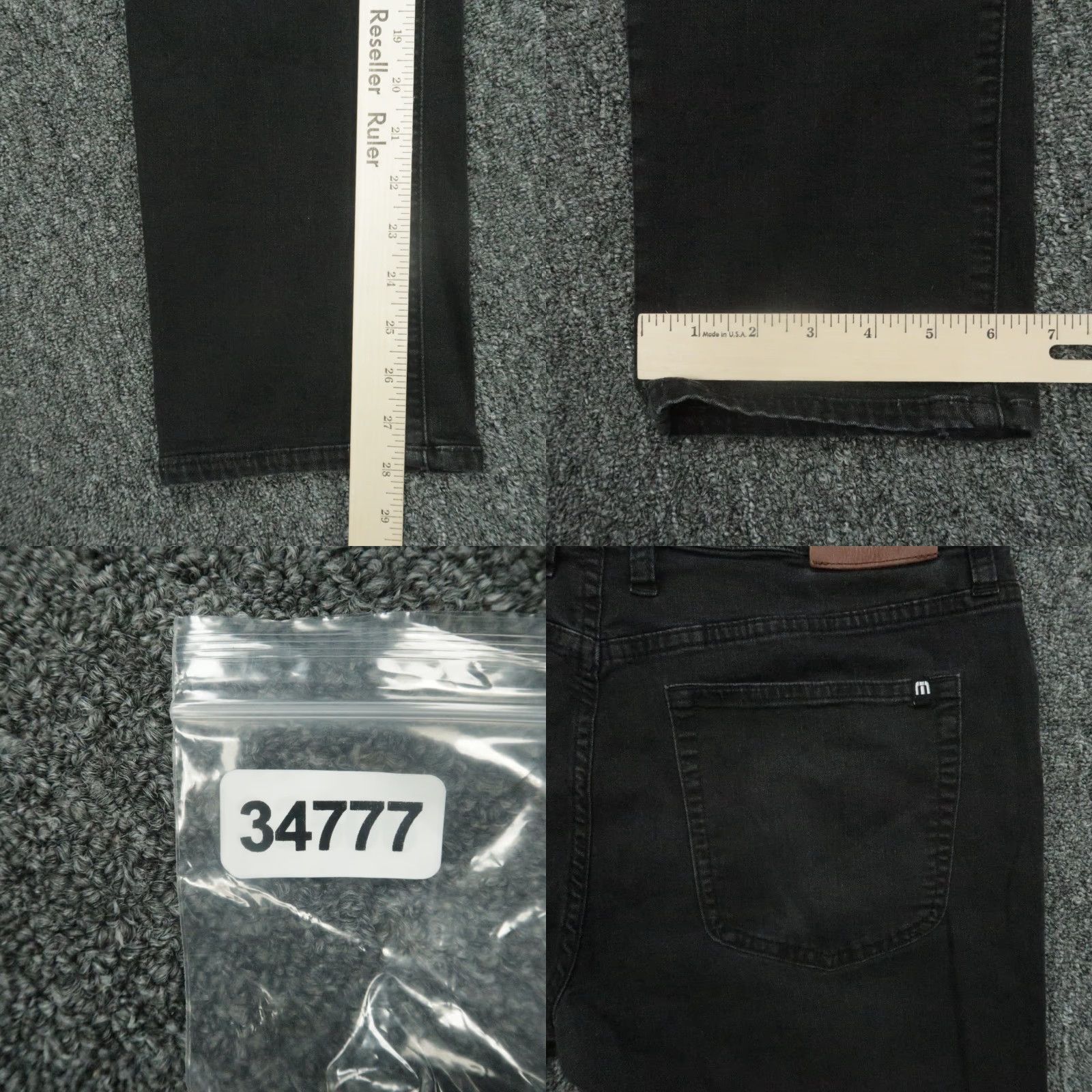 TravisMathew Travis Mathew Jeans 32x28 Black 5-Pocket Straight Denim Legacy Mens Size US 32 / EU 48 - 8 Thumbnail