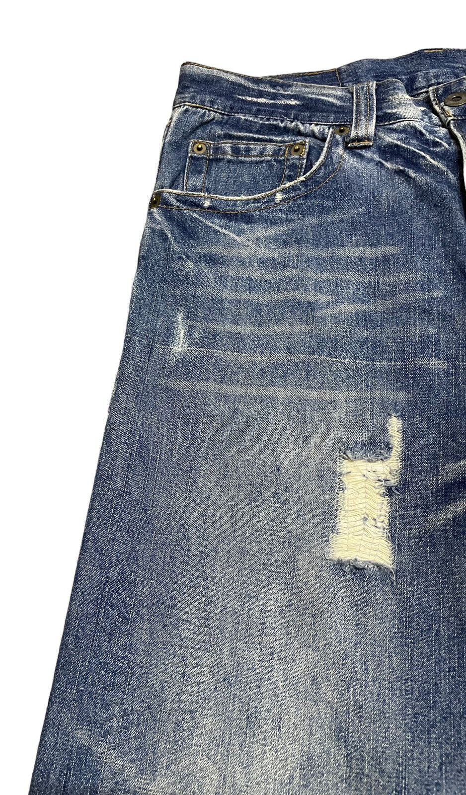 If Six Was Nine × Japanese Brand × Le Grande Bleu (L.G.B.) Very Rare Vintage Japanese Brand Sukajan Flared Jeans 1999s Size US 30 / EU 46 - 4 Thumbnail