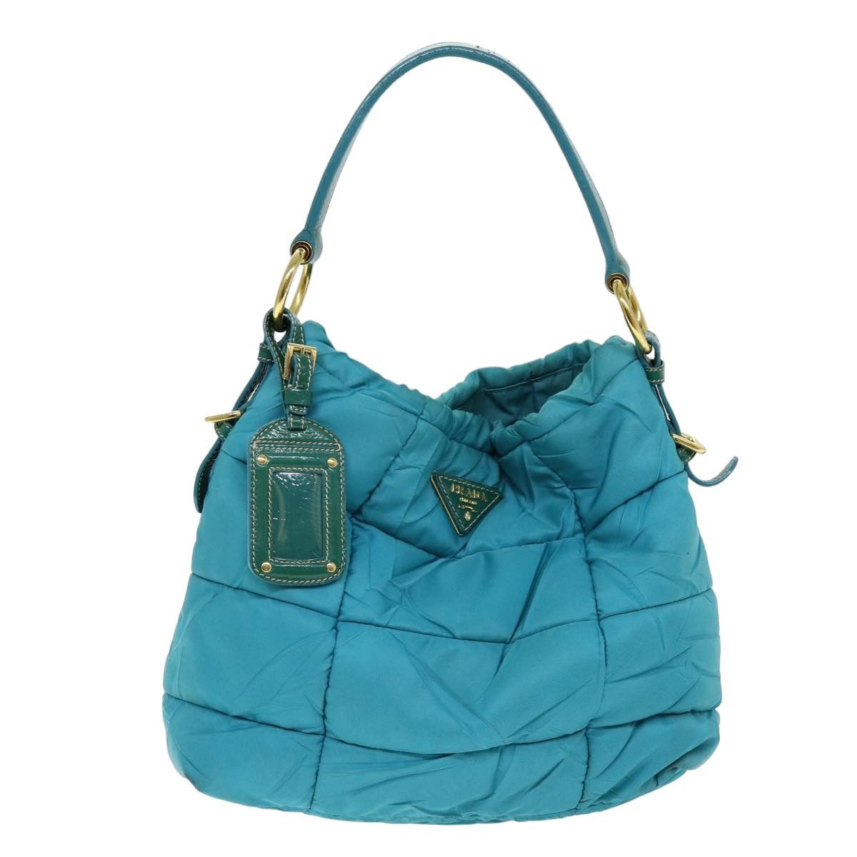 Prada Tessuto Turquoise Synthetic Tote Bag (Pre-Owned) Size ONE SIZE - 1 Thumbnail