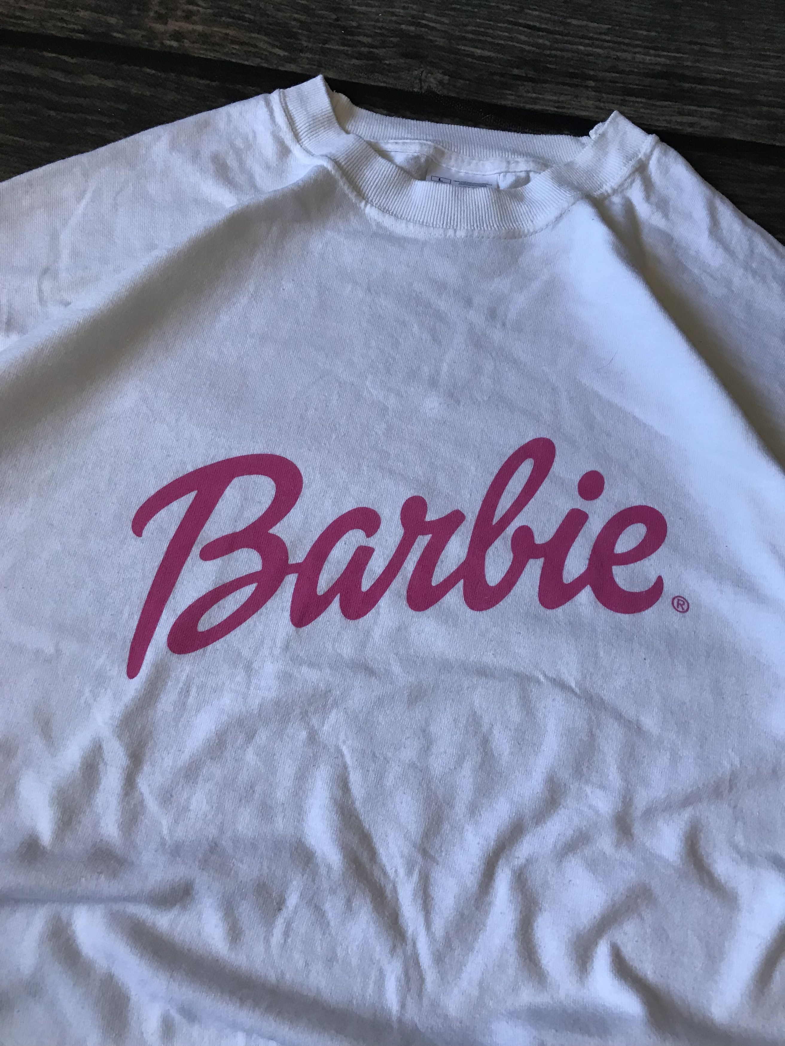 Fruit Of The Loom 90’s Barbie Pink Logo Legend Shirt Mens Size US L / EU 52-54 / 3 - 3 Thumbnail
