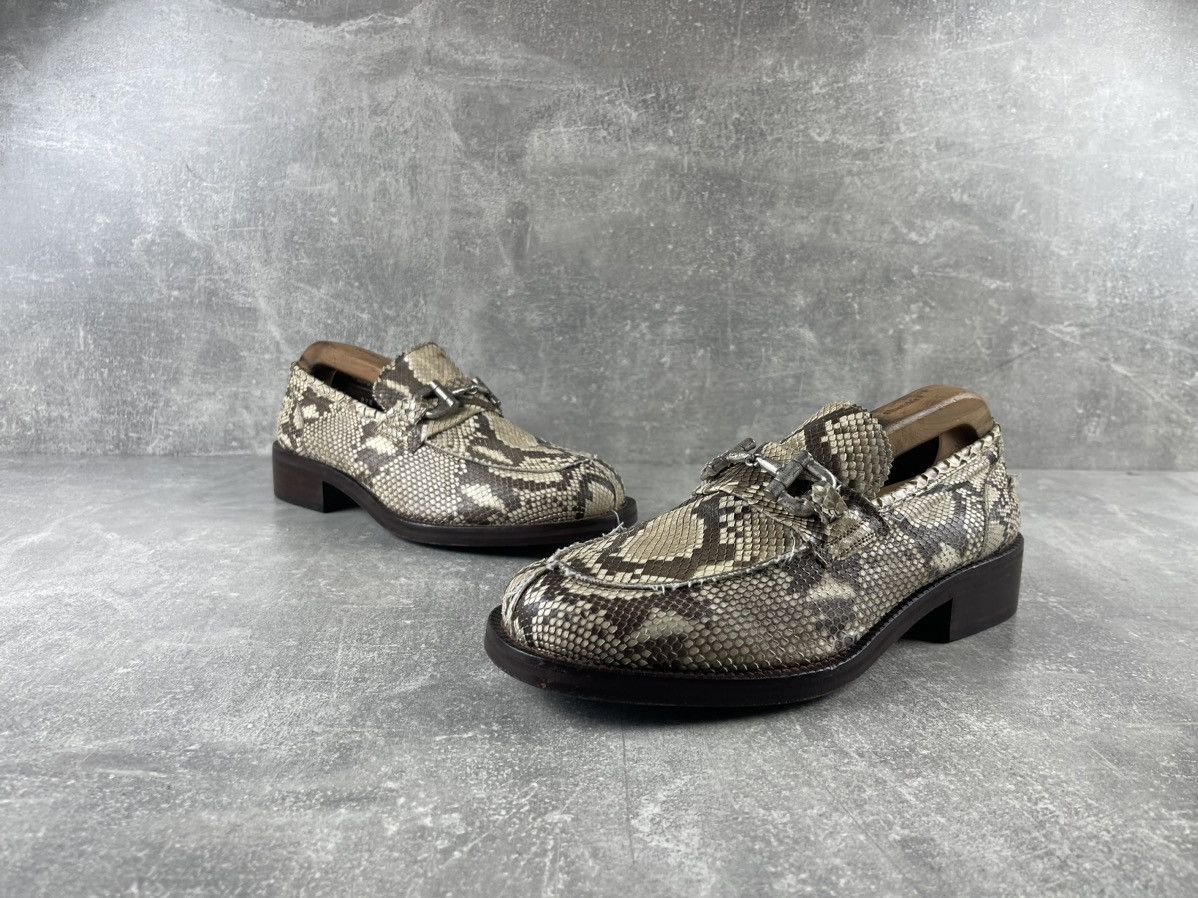 Other Opinion Leader Handcrafted Snake Embossed Horse Bit Loafers Size US 9 / EU 42 - 5 Thumbnail