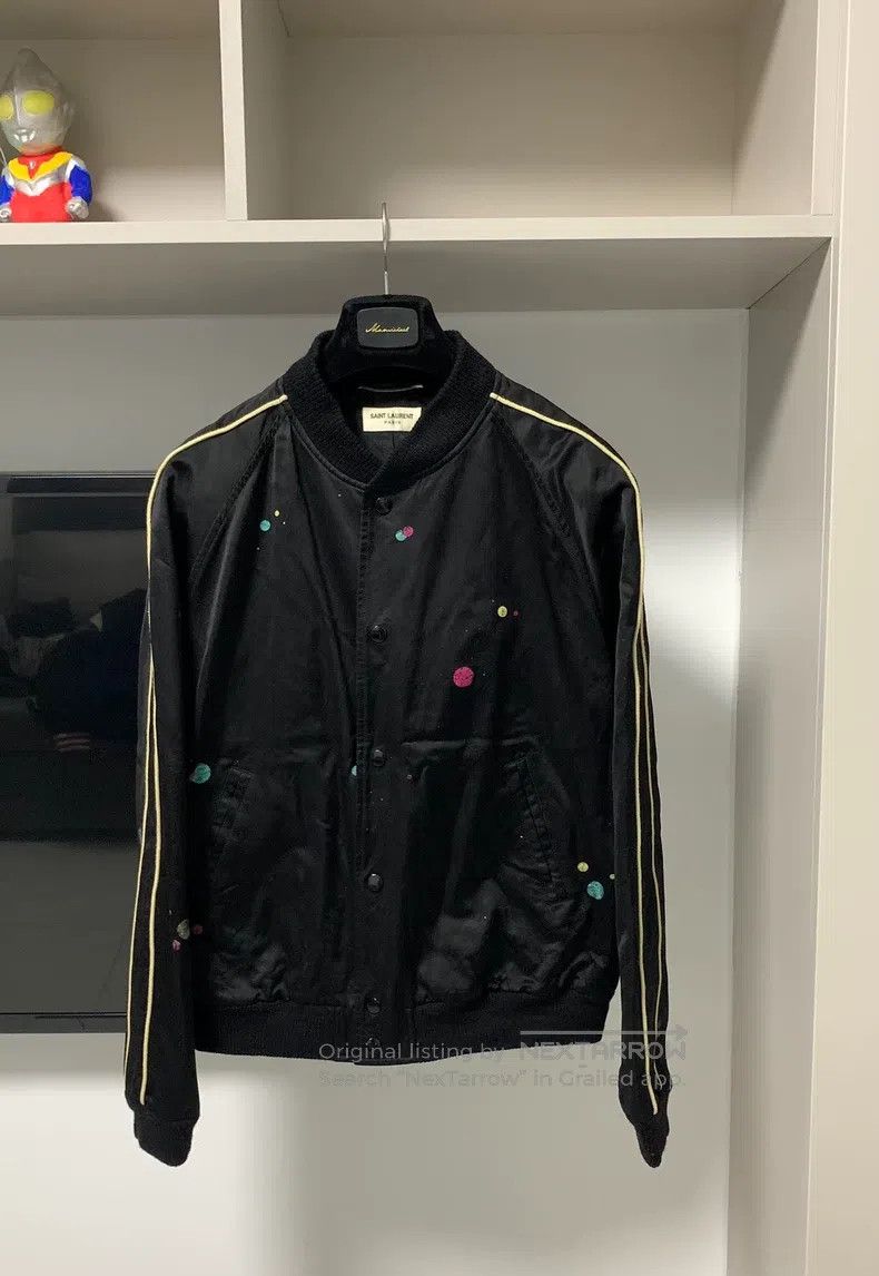 Saint Laurent Paris Saint Laurent Paris Black Ink Splatter Jacket Size US L / EU 52-54 / 3 - 1 Thumbnail