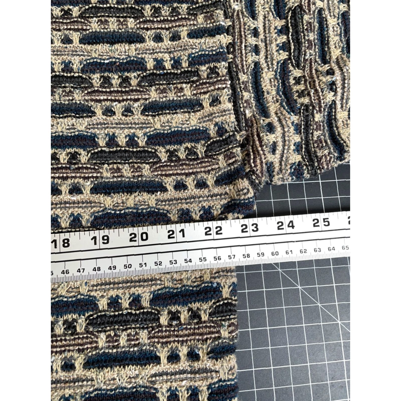 Coogi Vintage TSR Coogi Style Textured Sweater Adult Large Brown Blue USA Made Knit Size US L / EU 52-54 / 3 - 5 Thumbnail
