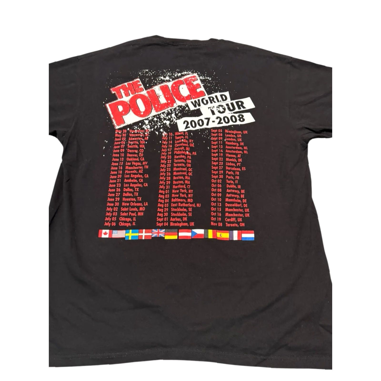 Anvil VINTAGE The Police 2007-2008 World Tour Concert T-shirt XL Black Size US XL / EU 56 / 4 - 7 Thumbnail