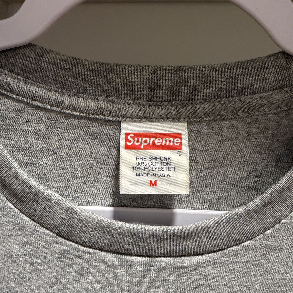 Supreme Supreme SS24 Backwards Tee T-Shirt Medium M Heather Grey Size US M / EU 48-50 / 2 - 2 Thumbnail