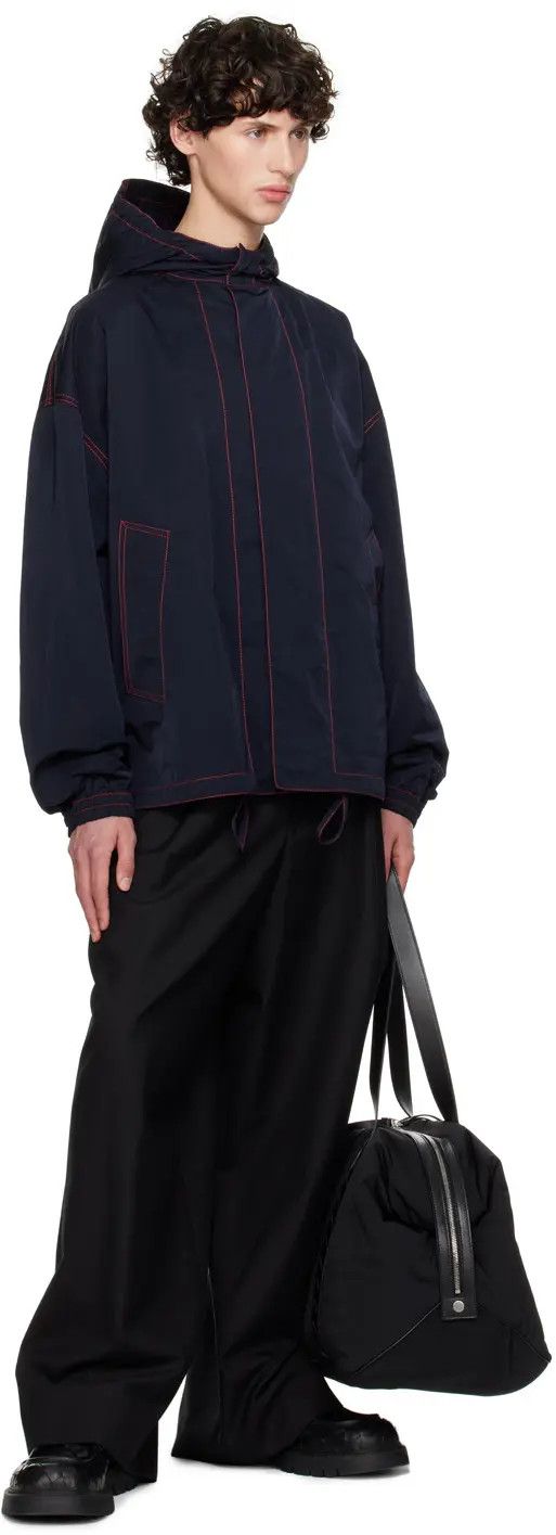 Bottega Veneta o1loc1c1025 793715 Tech Nylon Blouson Jacket in Navy Size US S / EU 44-46 / 1 - 4 Thumbnail