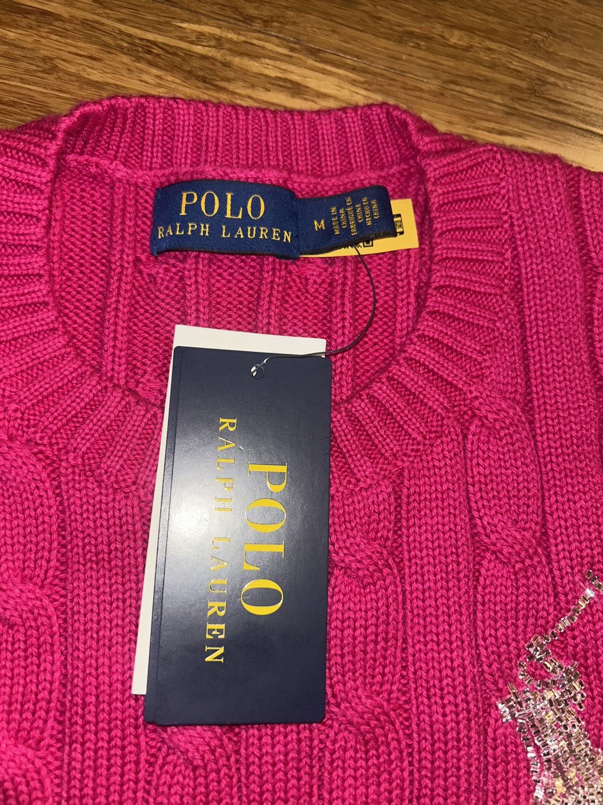 Polo Ralph Lauren Polo Ralph Lauren Short Sleeve Cable Knit Sweater Bead Pony Size M / US 6-8 / IT 42-44 - 2 Thumbnail