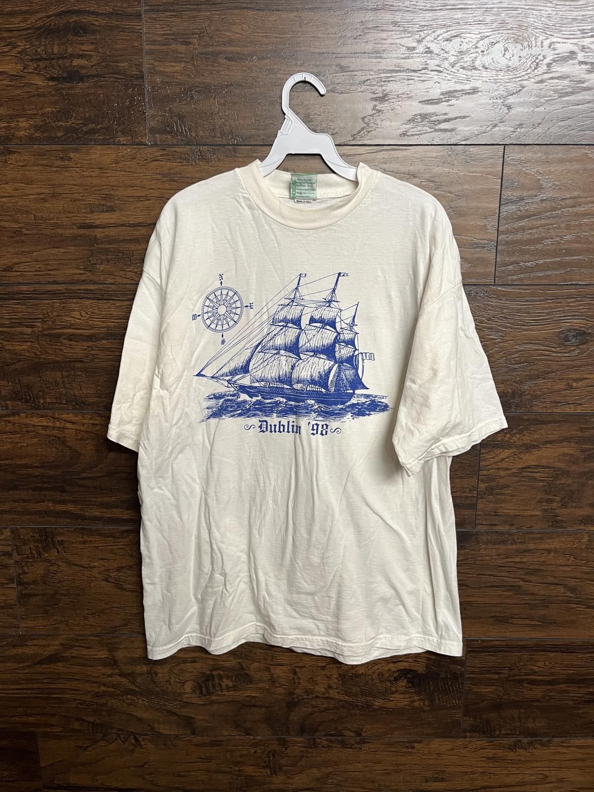 Sanctuary Dublin Ireland Tall Ship 1998 T-shirt - Compass Tee -XL Size US XL / EU 56 / 4 - 1 Thumbnail