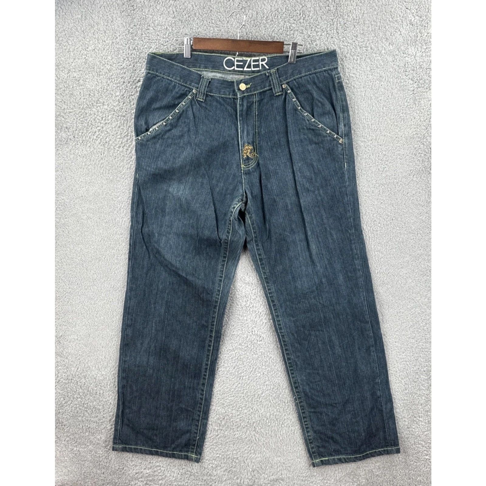 Denime VINTAGE Cezer Mend Denim Jeans Shirt? Size US 38 / EU 54 - 2 Thumbnail