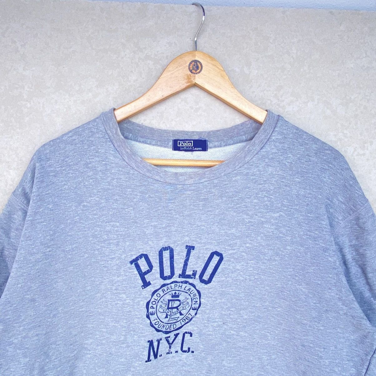 Other Vintage Polo by Ralph Lauren Printed Crewneck Light Gray Size US M / EU 48-50 / 2 - 4 Thumbnail
