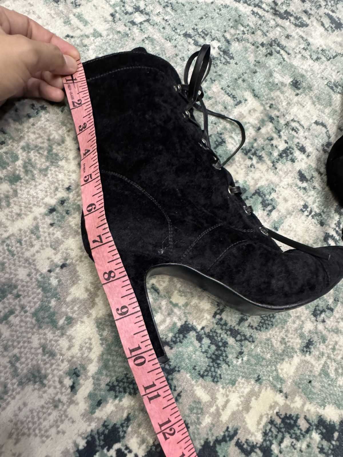 Other VINTAGE GIANNI VERSACE VELVET MEDUSA HEAD ANKLE BOOTS Size US 6.5 / IT 36.5 - 11 Thumbnail