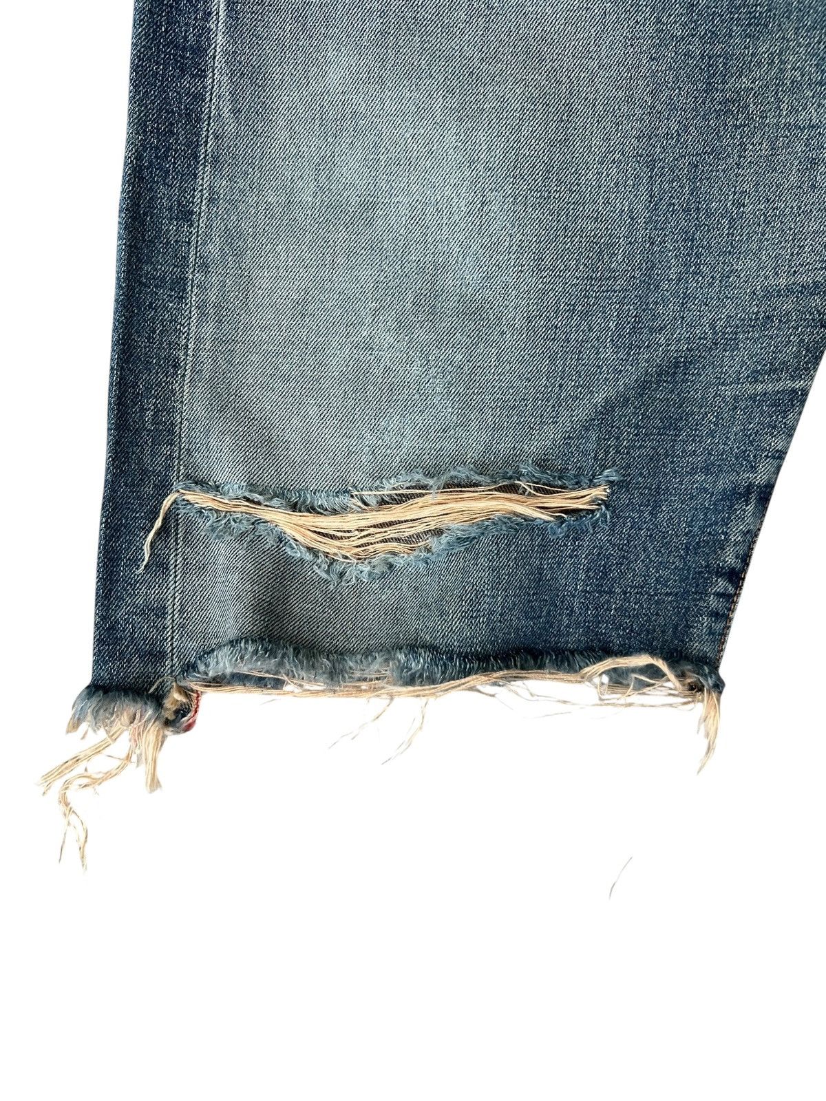 Edwin Edwin 505 Selvedge Mudwash Distressed Short Denim Jeans Size US 33 - 3 Thumbnail