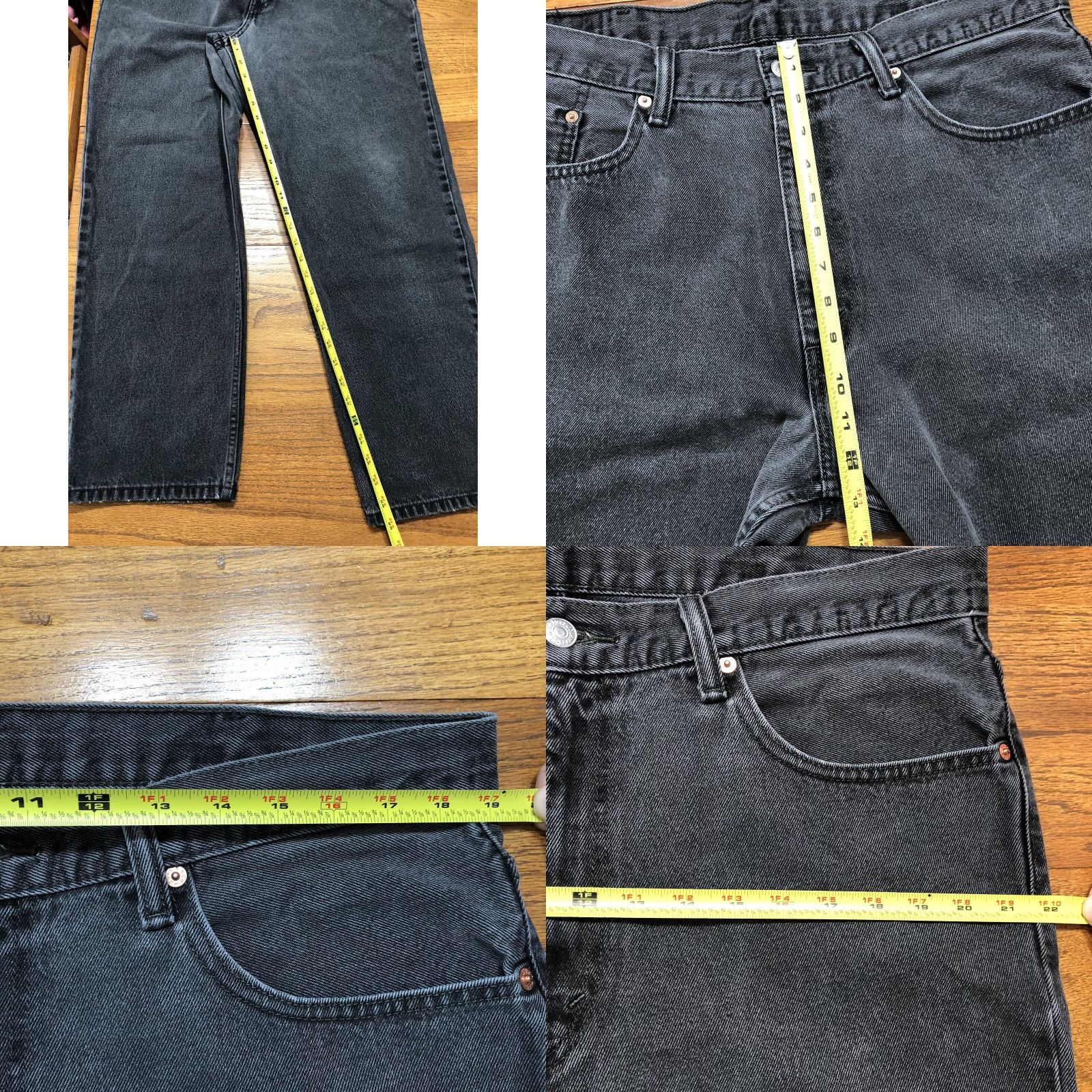 Levi's Levi's 550 Jeans Straight Mens 38x30 Black Denim 100% Cotton Relaxed Fit Belt Loops Zipper 5-Pocket Western USA Classic 80s 90s Mens Size US 38 / EU 54 - 9 Thumbnail