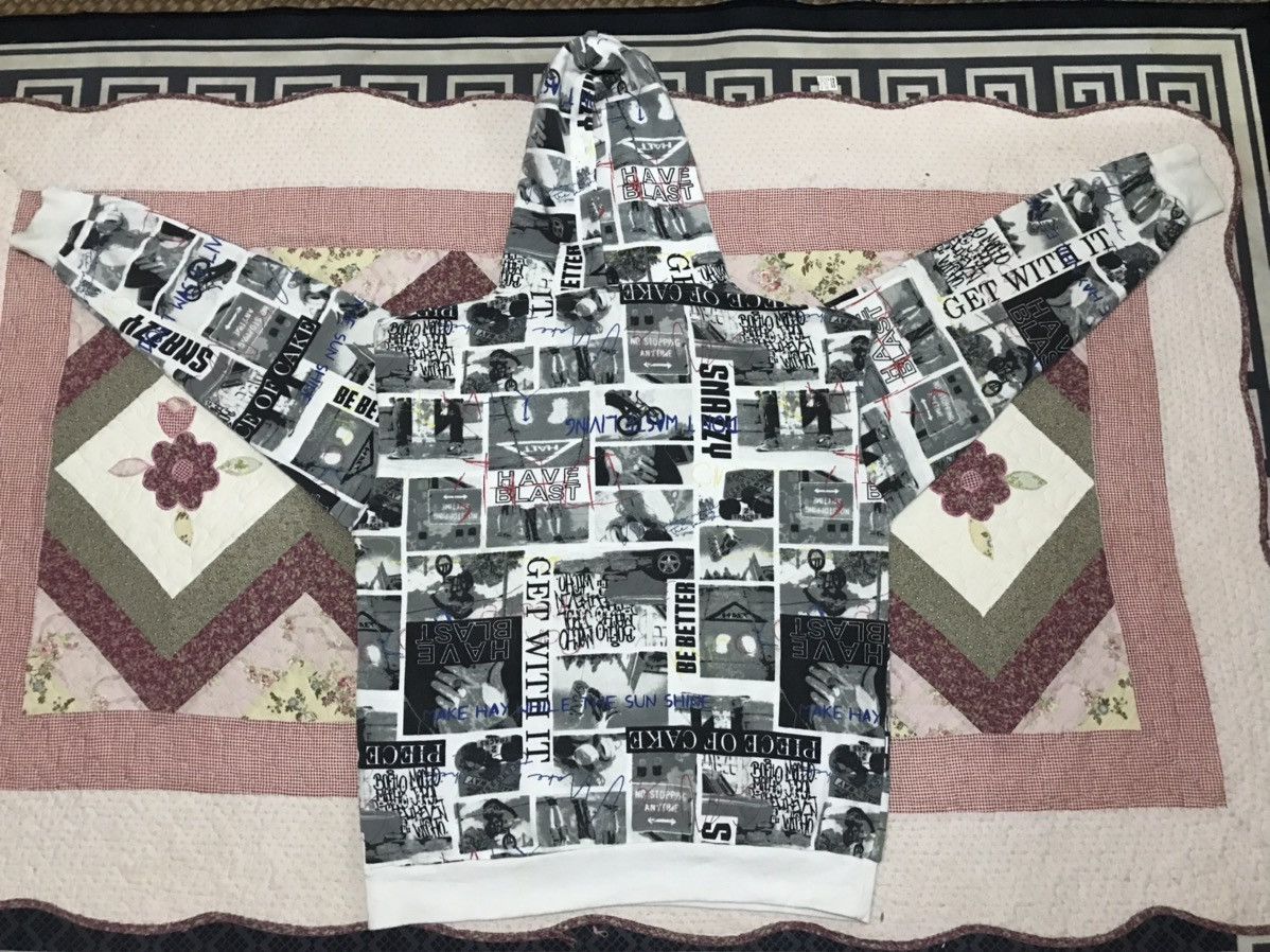 Japanese Brand × Vintage Y2K/2000s Thunder Storm Full Print Script Hoodie Baggy Size M / US 6-8 / IT 42-44 - 5 Thumbnail