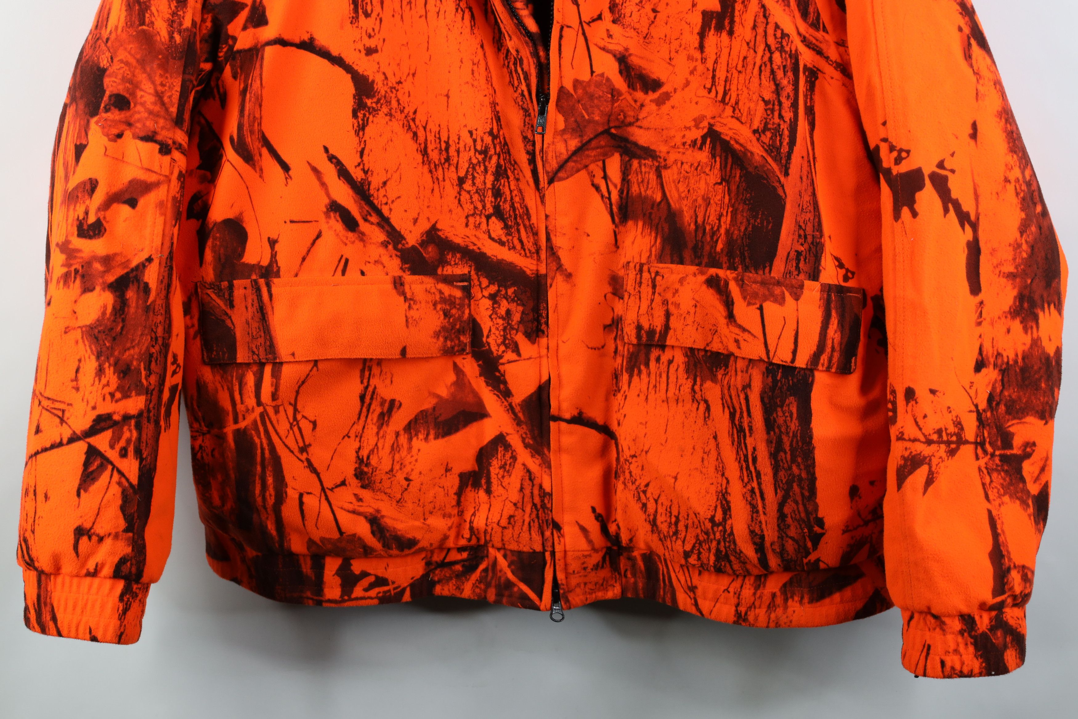 Vintage Vintage 90s Streetwear Camouflage Puffer Jacket Blaze Orange Size US XL / EU 56 / 4 - 3 Thumbnail