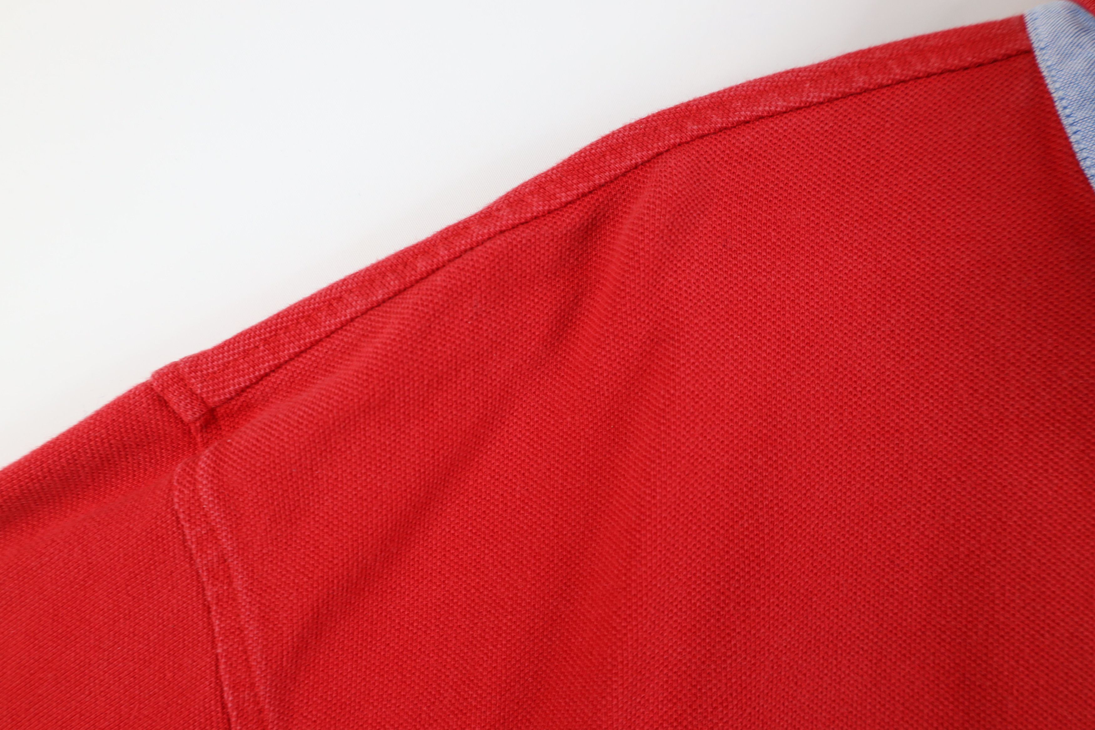 Tommy Hilfiger Vintage 90s Tommy Hilfiger Pique Cotton Knit Golf Polo Red Size US XL / EU 56 / 4 - 10 Thumbnail