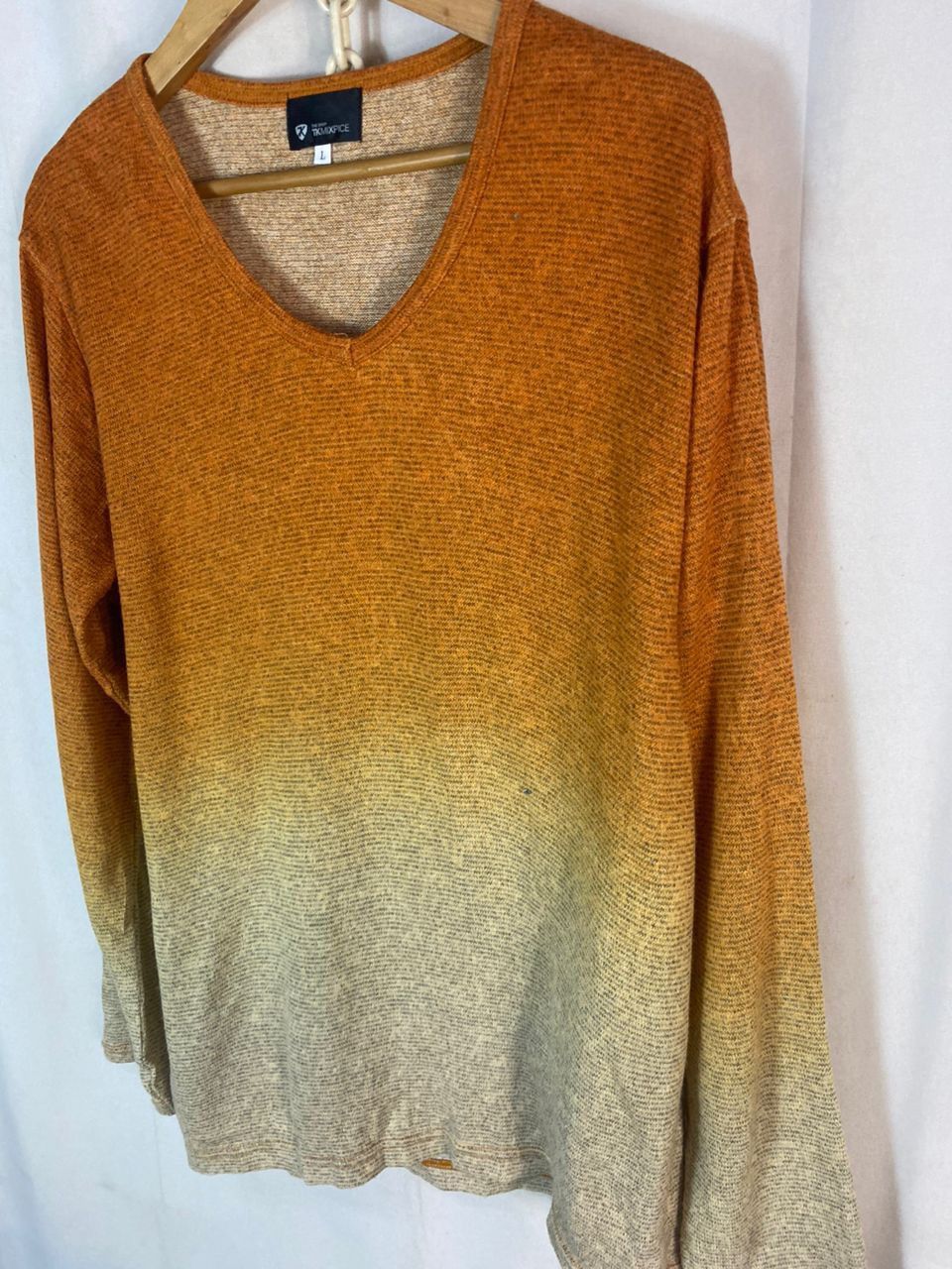 Japanese Brand Tkmixpice multicolor vneck long sleeve shirt Size US L / EU 52-54 / 3 - 3 Thumbnail