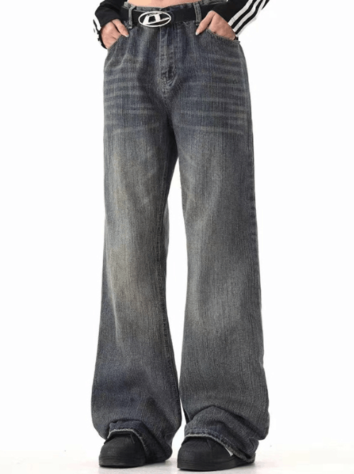 Japanese Brand × Jean Men's trendy washed distressed flared jeans Size US 32 / EU 48 - 2 Thumbnail