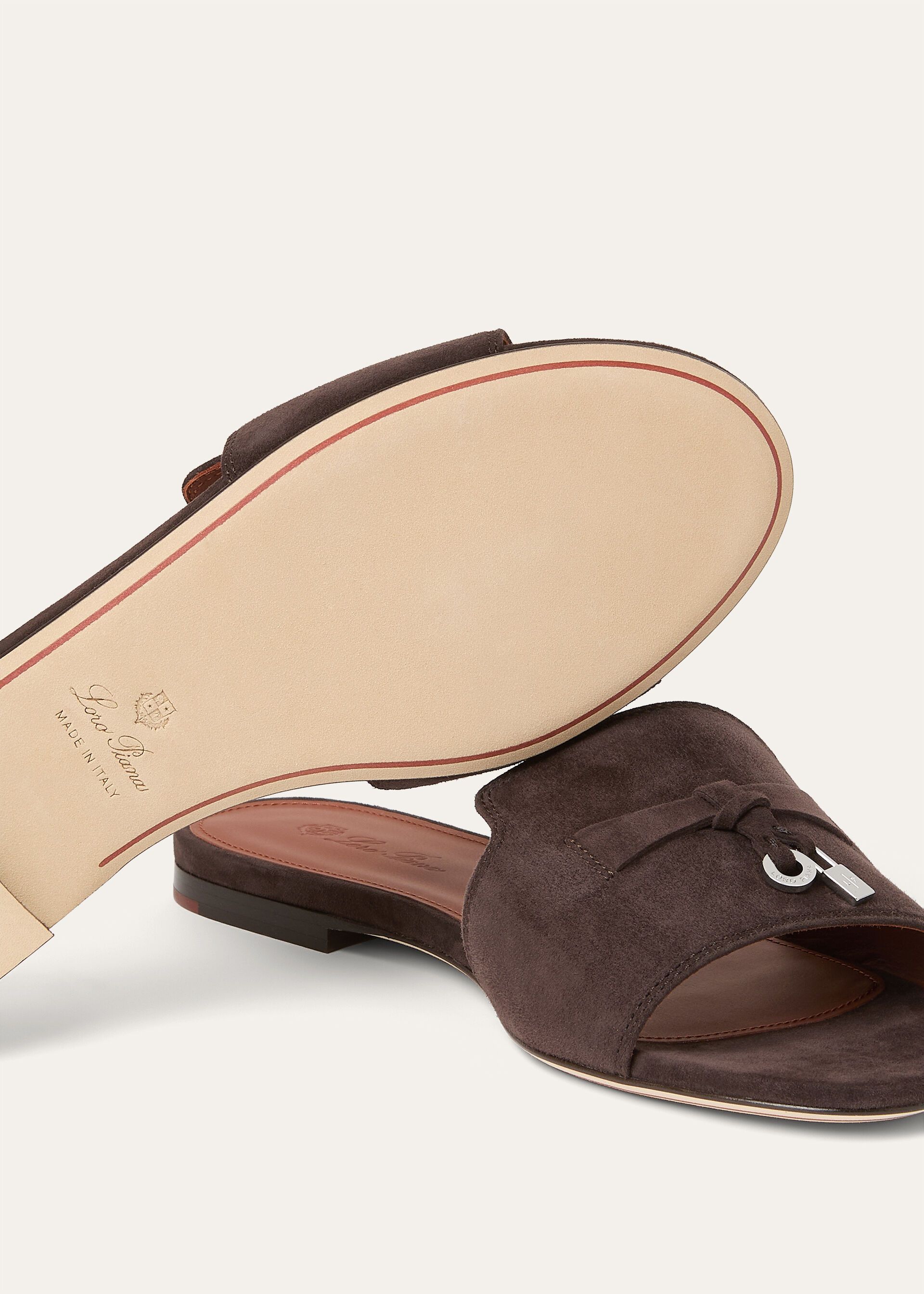 Loro Piana os11x0326 FAI5580 Summer Charms Sandals in Pecora Nera Size US 7 / IT 37 - 4 Thumbnail