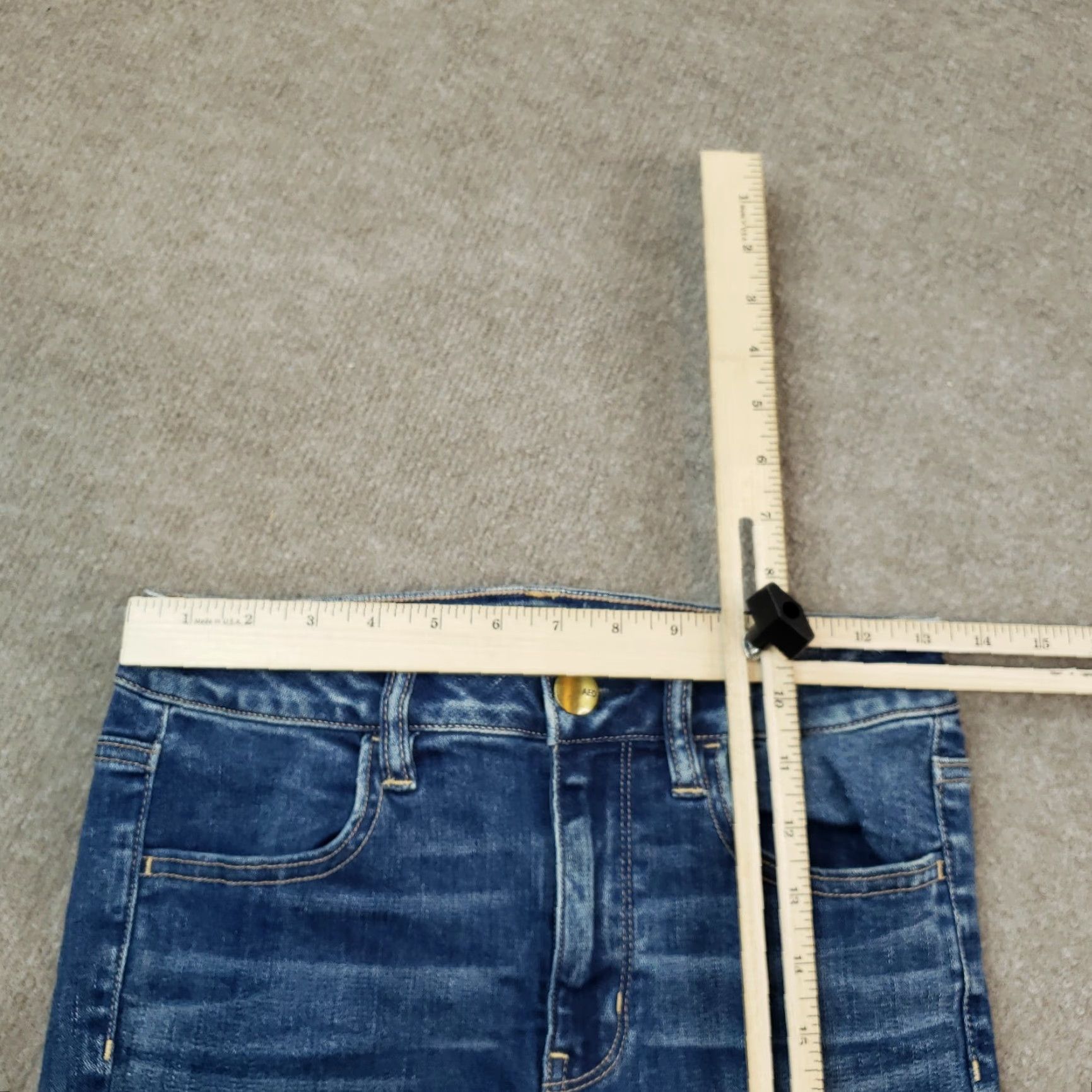 American Eagle Outfitters American Eagle Blue Mid Rise Jegging Stretch Jeans Womens Size 4 Size 27" / US 4 / IT 40 - 4 Thumbnail