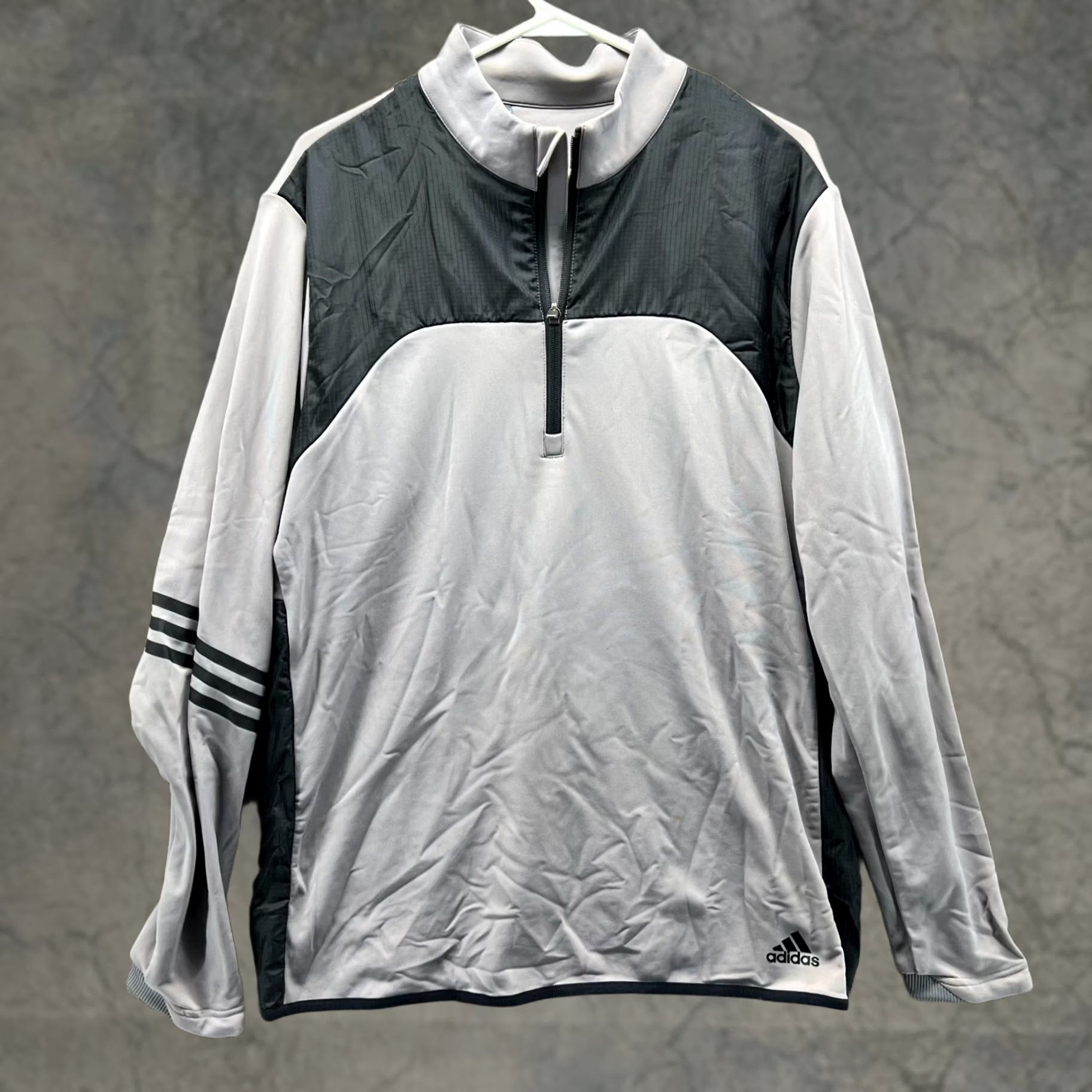 Adidas Adidas Sweater Men Large Gray Climaheat Sweatshirt Quarter Zip Frostguard Fleece Size US L / EU 52-54 / 3 - 1 Thumbnail