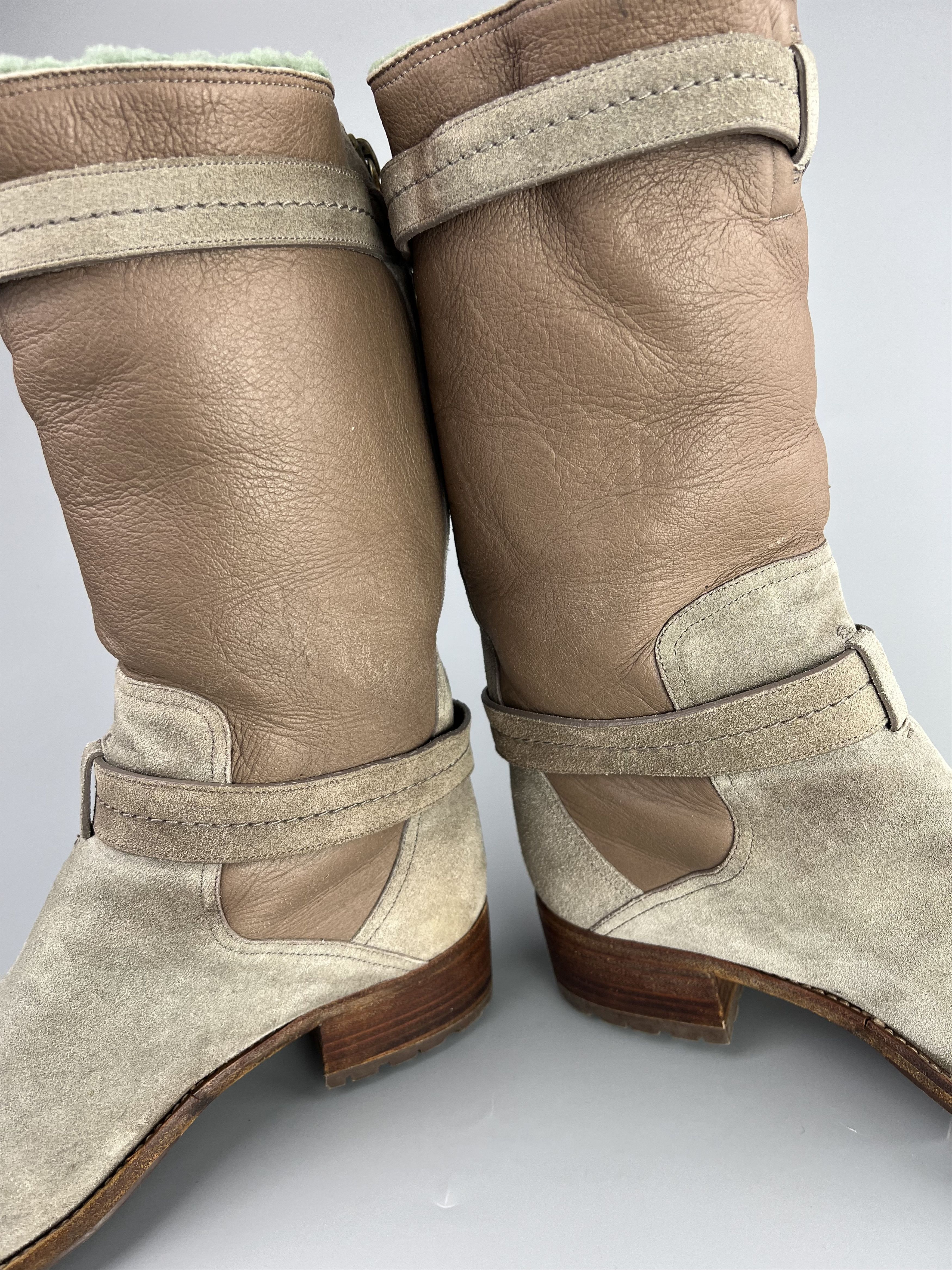 Dior × Vintage Christian Dior Vintage Suede Leather Heels Boots Size 39.5 Size US 9.5 / IT 39.5 - 7 Thumbnail