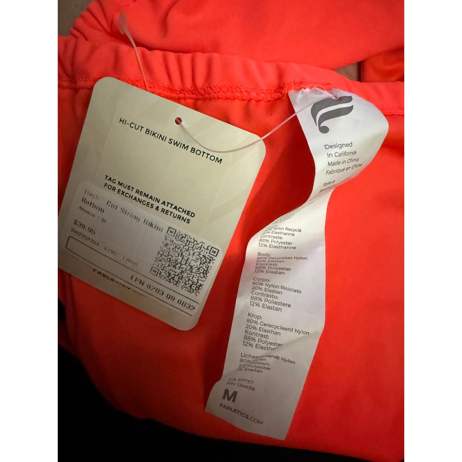 Fabletics Fabletics High Cut Scoop Neck String Bikini Set Size M / US 6-8 / IT 42-44 - 9 Thumbnail