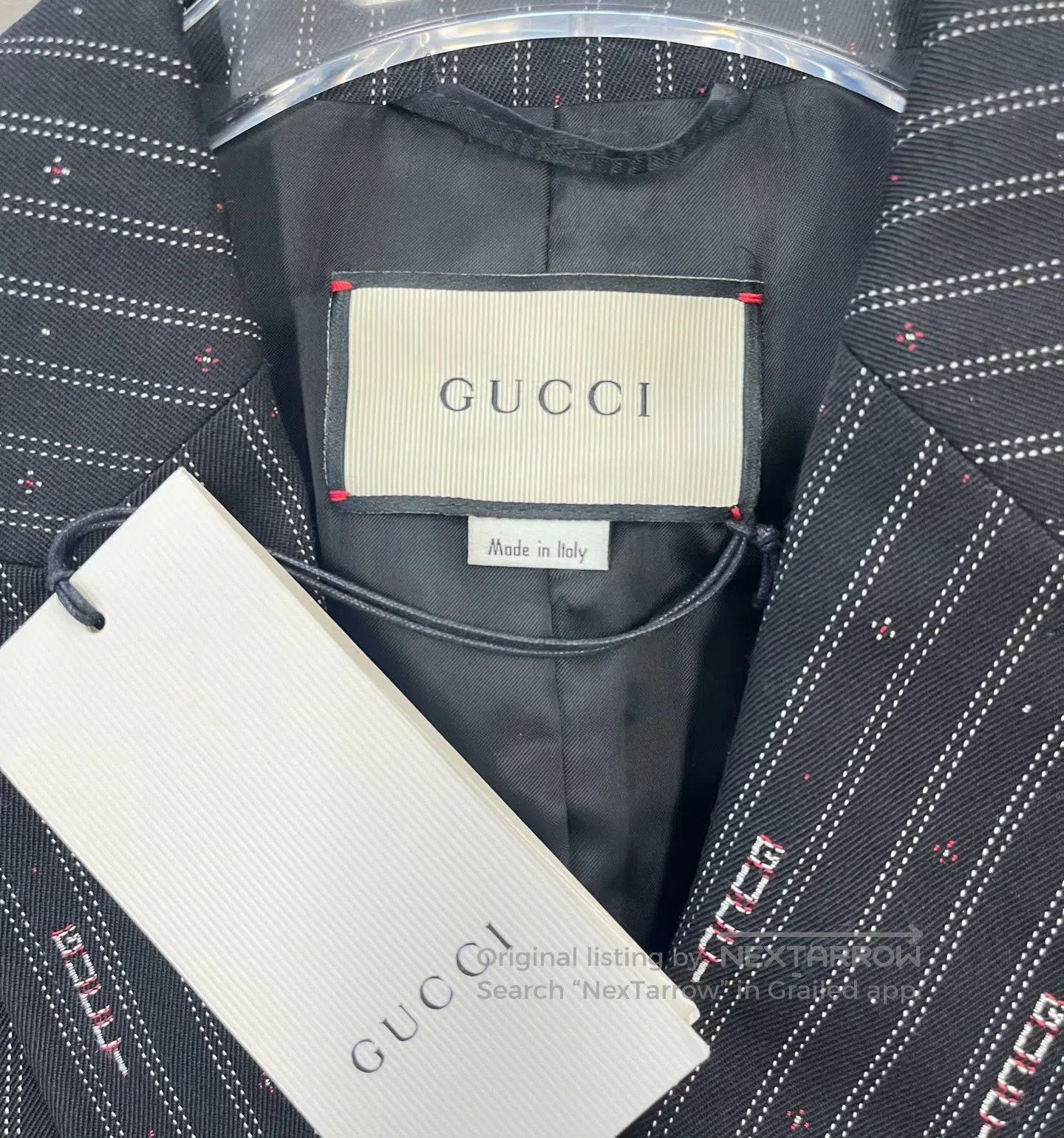 Gucci Guicci Black Barrage Logo Tailored Slim Fit Trench Coat| Size S / US 4 / IT 40 - 4 Thumbnail