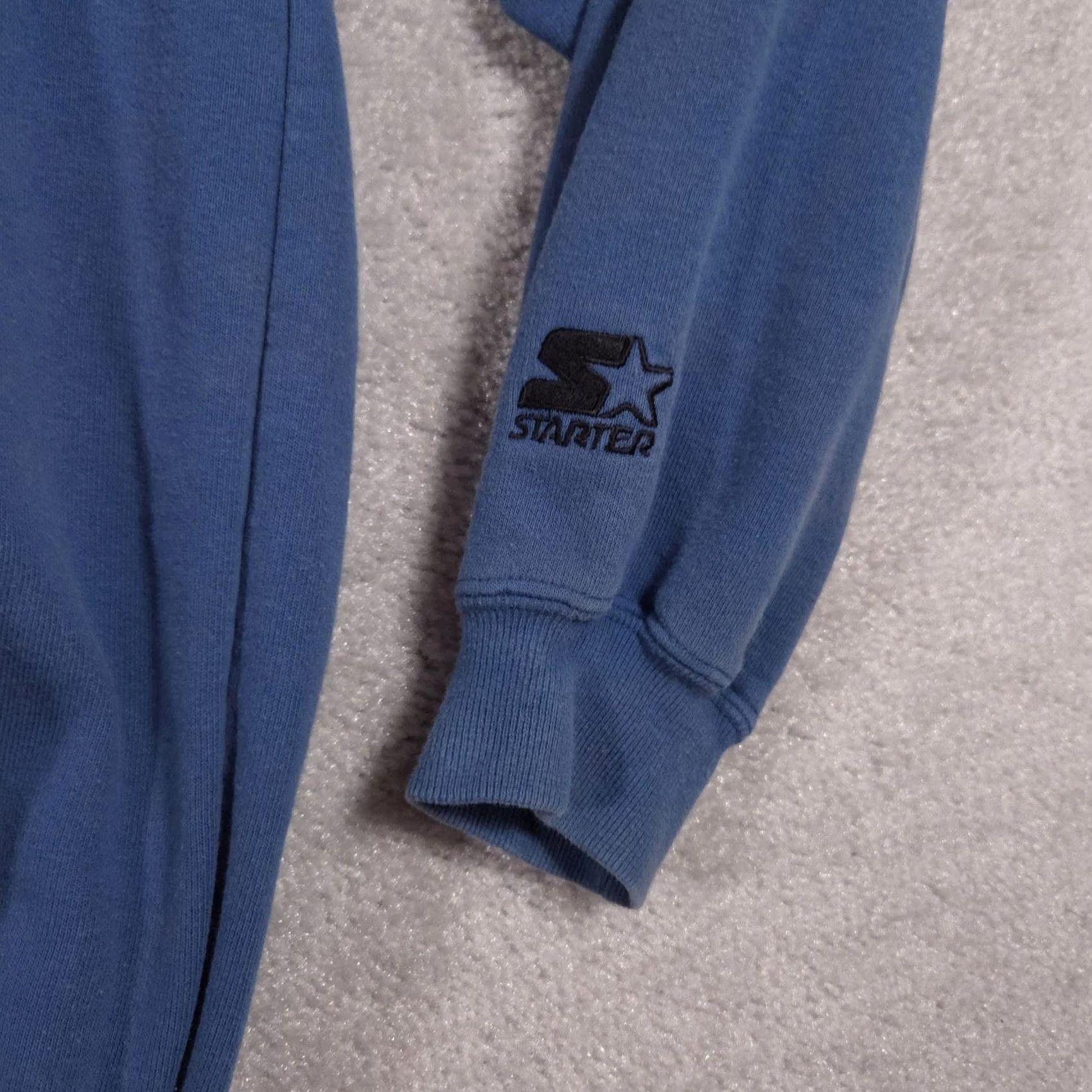 Starter VINTAGE Starter Sweatshirt Mens Large Blue Crewneck Pullover Embroidered Tonal Logo Size US L / EU 52-54 / 3 - 5 Thumbnail