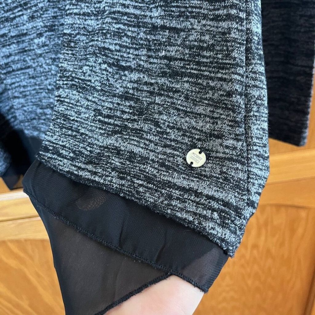 Point Zero Point Zero Charcoal and Black Long Sleeve Top Size M / US 6-8 / IT 42-44 - 3 Thumbnail