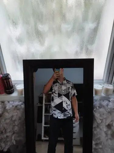 Other Hawaiian Shirt Men Fashion Flower Geometric Printed Shirt Size US XL / EU 56 / 4 - 4 Thumbnail