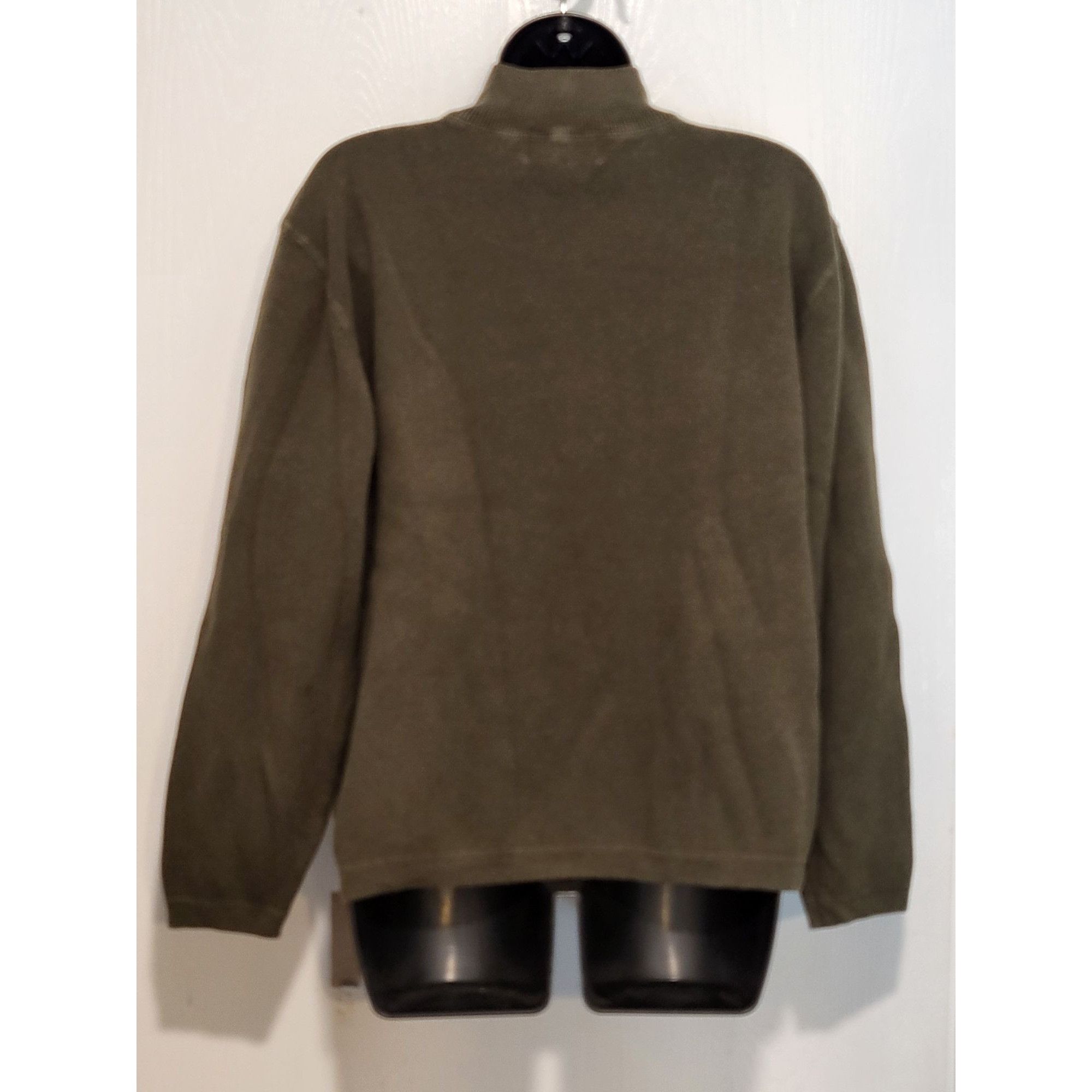 Eddie Bauer Eddie Bauer Sweater Women Sz L Green Mock Neck Tight Knit Wi Size L / US 10 / IT 46 - 2 Thumbnail