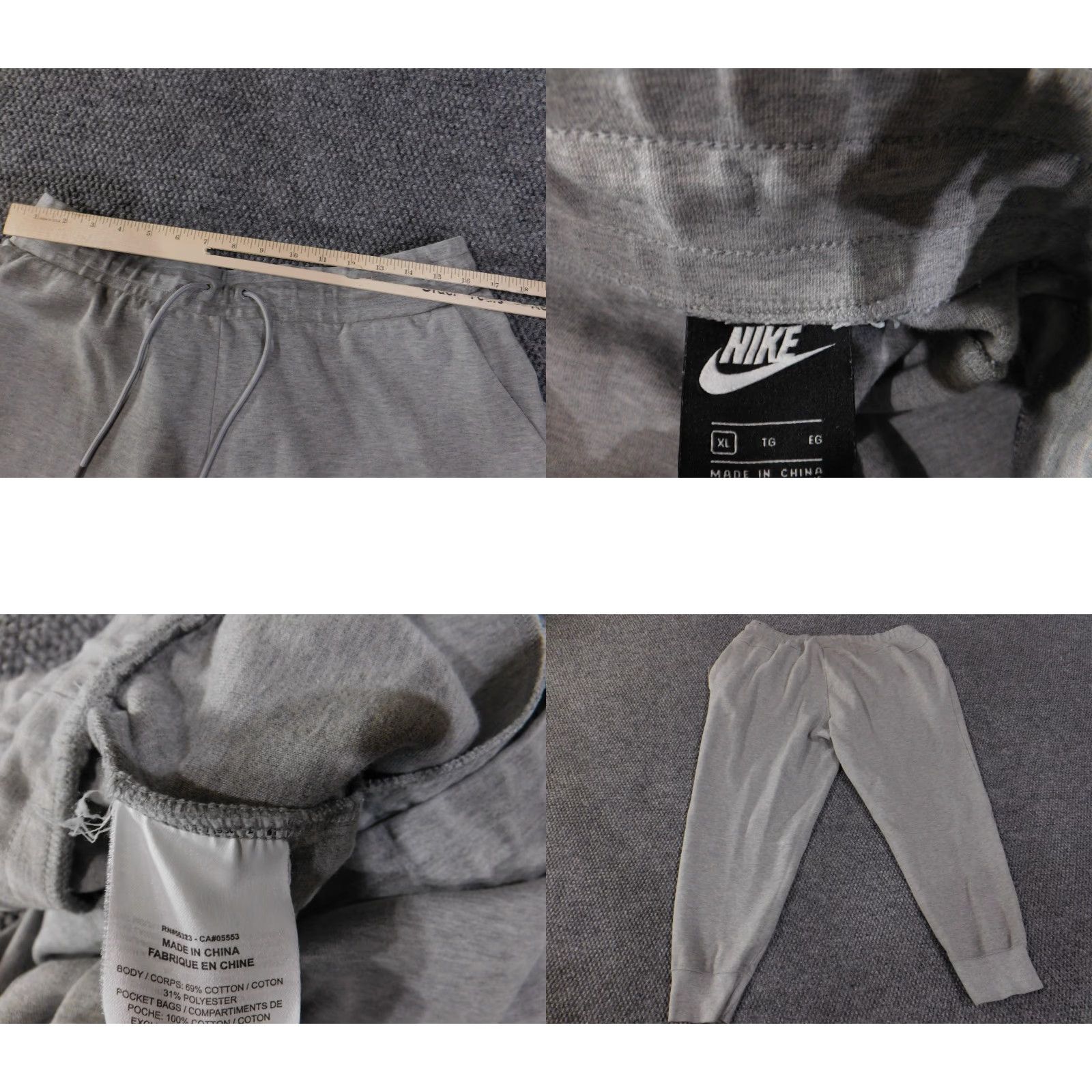 Nike Nike jogger pants Mens XL gray athletic lounge logo swoosh Size US 36 / EU 52 - 8 Thumbnail
